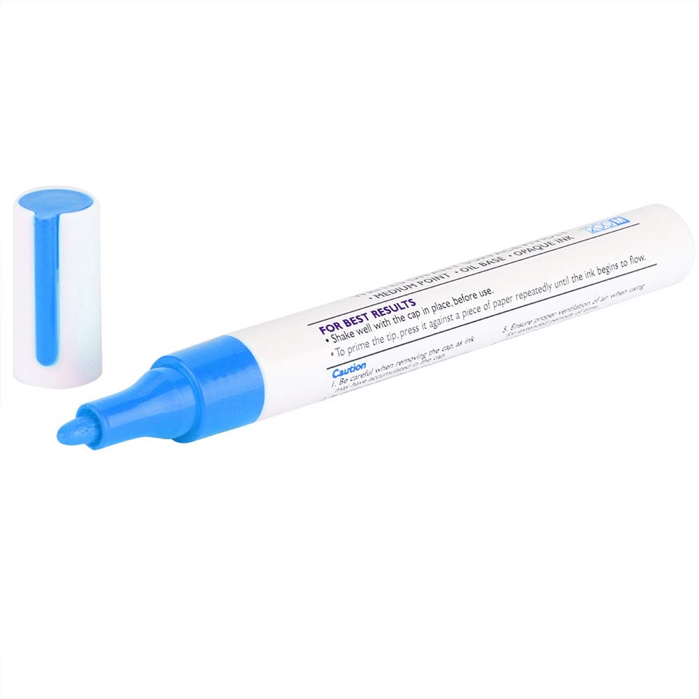 Premium Waterproof Car Tire Paint Pen - Professional Blue Tire Lettering Marker for Cars, Trucks & Motorcycles - Perfect for Custom Designs, Touch-Ups & DIY Projects