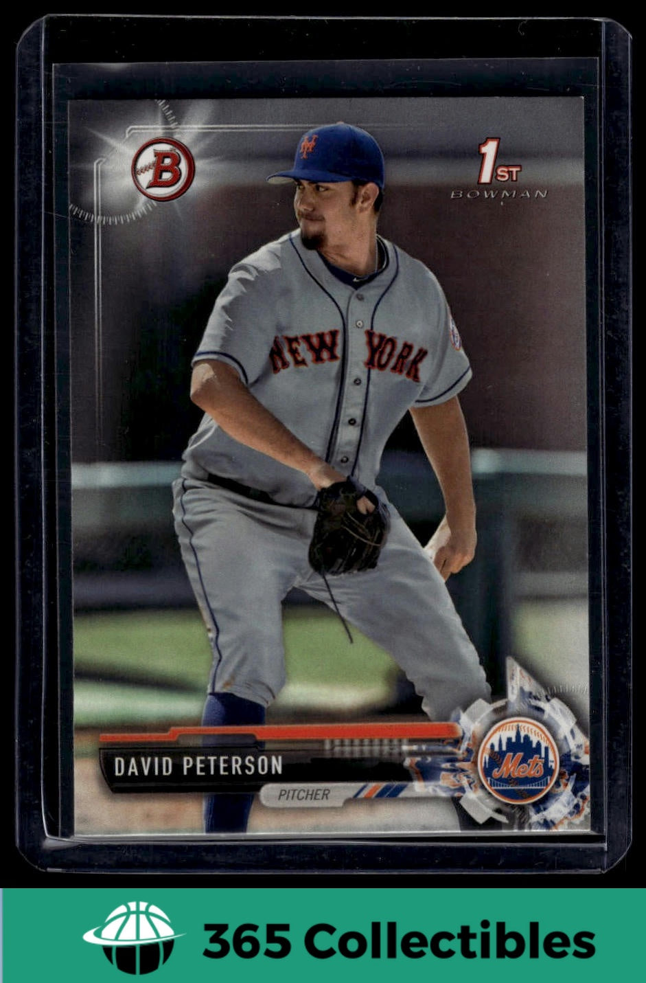 2017 Bowman Draft David Peterson #BD 78 Baseball Card - New York Mets Rookie - Collectible Sports Memorabilia for Fans and Card Collectors - Perfect for Display, Trading, and Investment