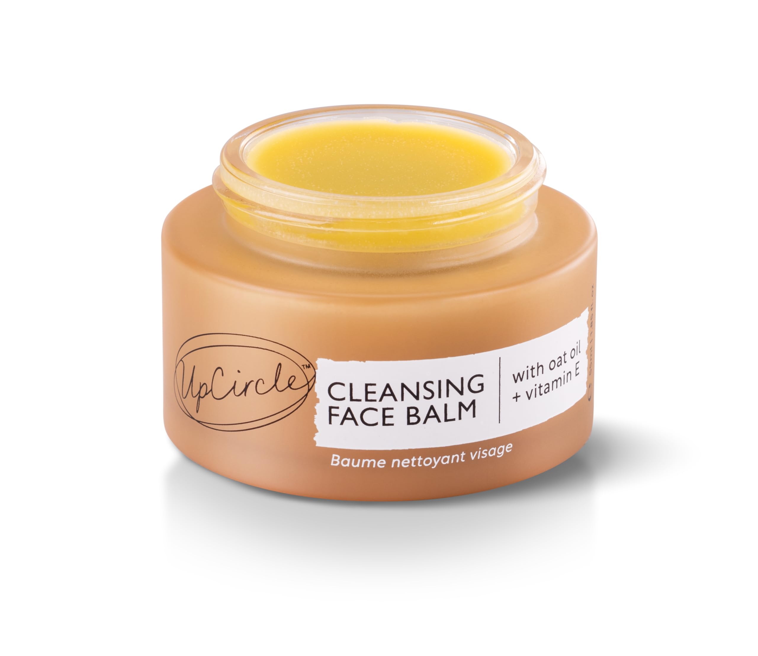 UpCircle Natural Cleansing Face Balm with Apricot 55ml - Vegan Makeup Remover for Waterproof Mascara & Blackhead Cleanser - Infused with Sea Buckthorn, Oat & Rosemary Oil - Cruelty-Free Skincare - Perfect for Daily Face Cleansing & Nighttime Makeup Removal Routine