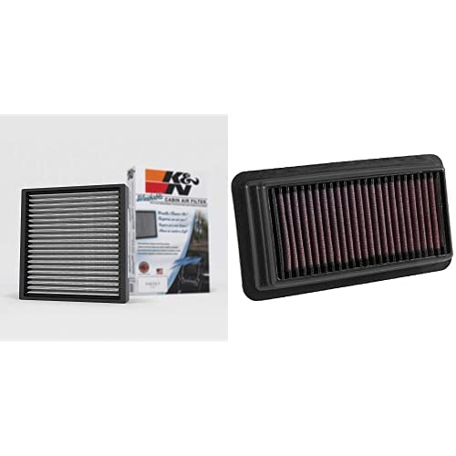 K&N Premium Washable Cabin Air Filter VF2033 & Engine Air Filter 33-5044 - High Performance Replacement for 2014-2019 Honda Civic L4 1.5L - Improve Airflow & Protect Engine - Perfect for Daily Commuting & Road Trips