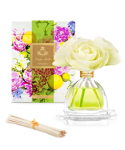 Monique Lhuillier Citrus Lily Aromatherapy Diffuser Set - AirEssence & PetiteEssence Essential Oil Diffusers for Home, Office & Spa Relaxation