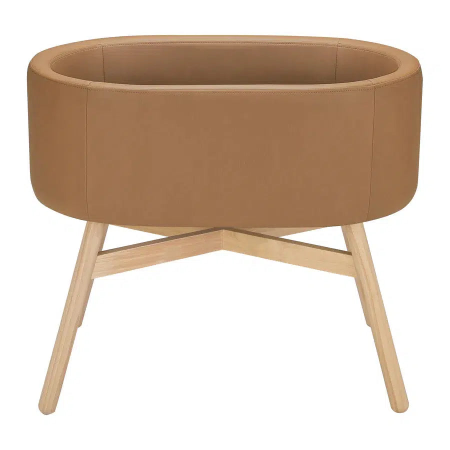 Babyletto Capsule Bassinet in Camel - Portable & Lightweight Baby Crib for Newborns | Perfect for Nursery, Bedroom & Travel Use