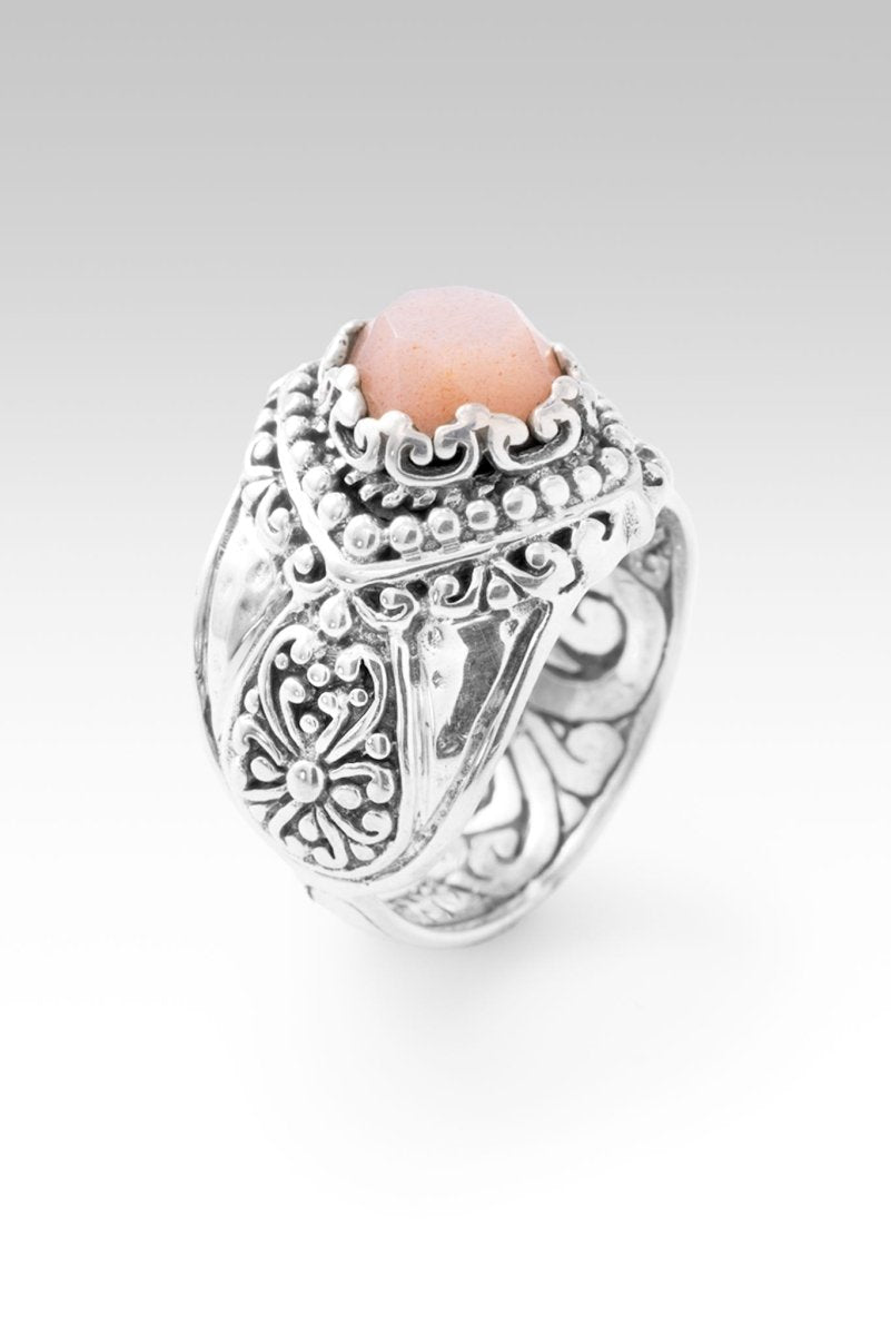 Graceful Presence Ring™ in Peach Moonstone - Elegant & Unique Gemstone Jewelry for Women - Perfect for Weddings, Parties & Special Occasions