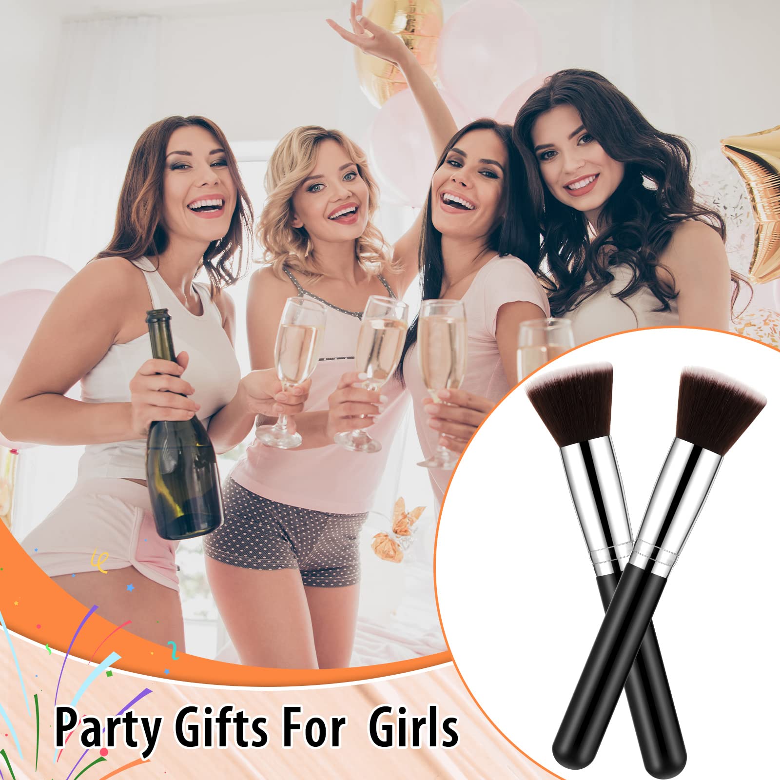 Tanlade 10-Piece Professional Makeup Brush Set - Flat Top Foundation Brush for Liquid, Cream & Powder, Contour, Blush, Concealer, Eyeshadow Blending & Liner - Perfect for Wedding, Bridal & Professional Makeup Artists (Black)