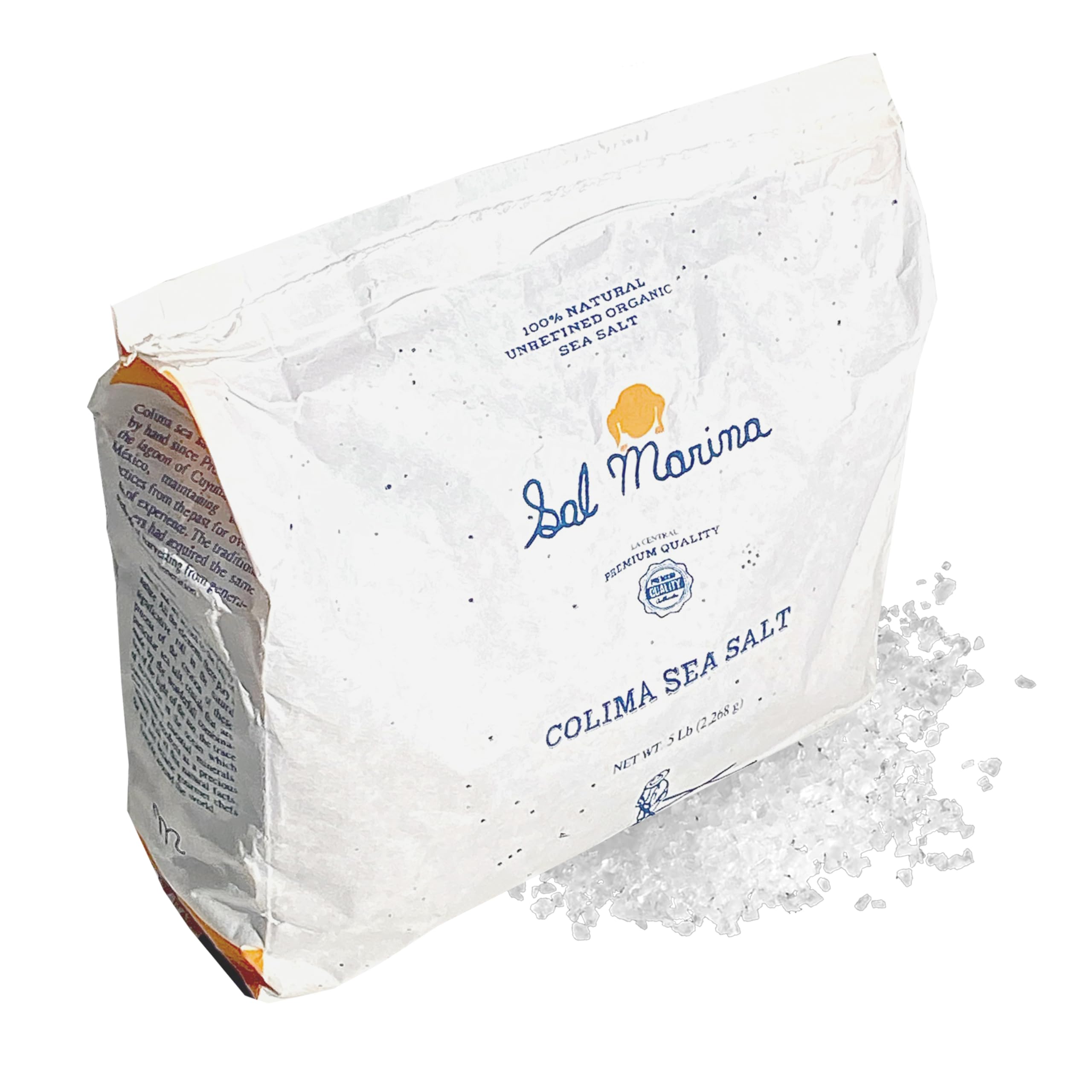 Unrefined Colima Sea Salt 5lbs - 100% Natural Kosher Salt | Vegan, Gluten-Free, Organic Table Seasoning for Cooking & Baking | Perfect for Grilling, Pickling & Gourmet Dishes