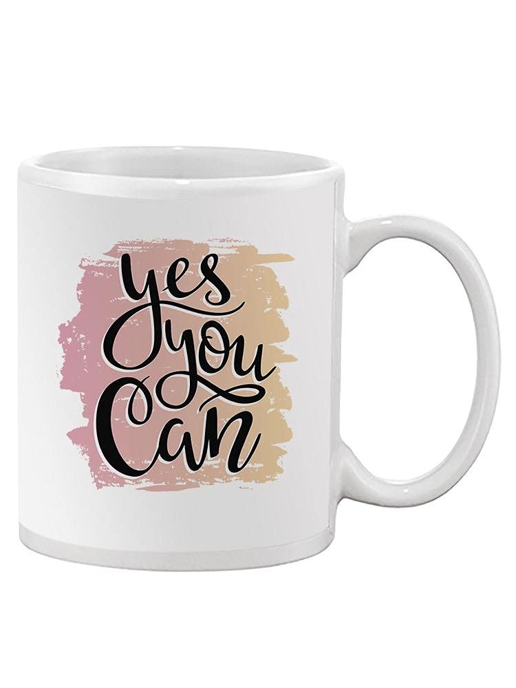 Smartprints Yes You Can Quote Mug - Inspirational Coffee Cup for Office, Home & Gifts - Ceramic Mug with Motivational Quote - Perfect for Tea, Coffee & Hot Beverages