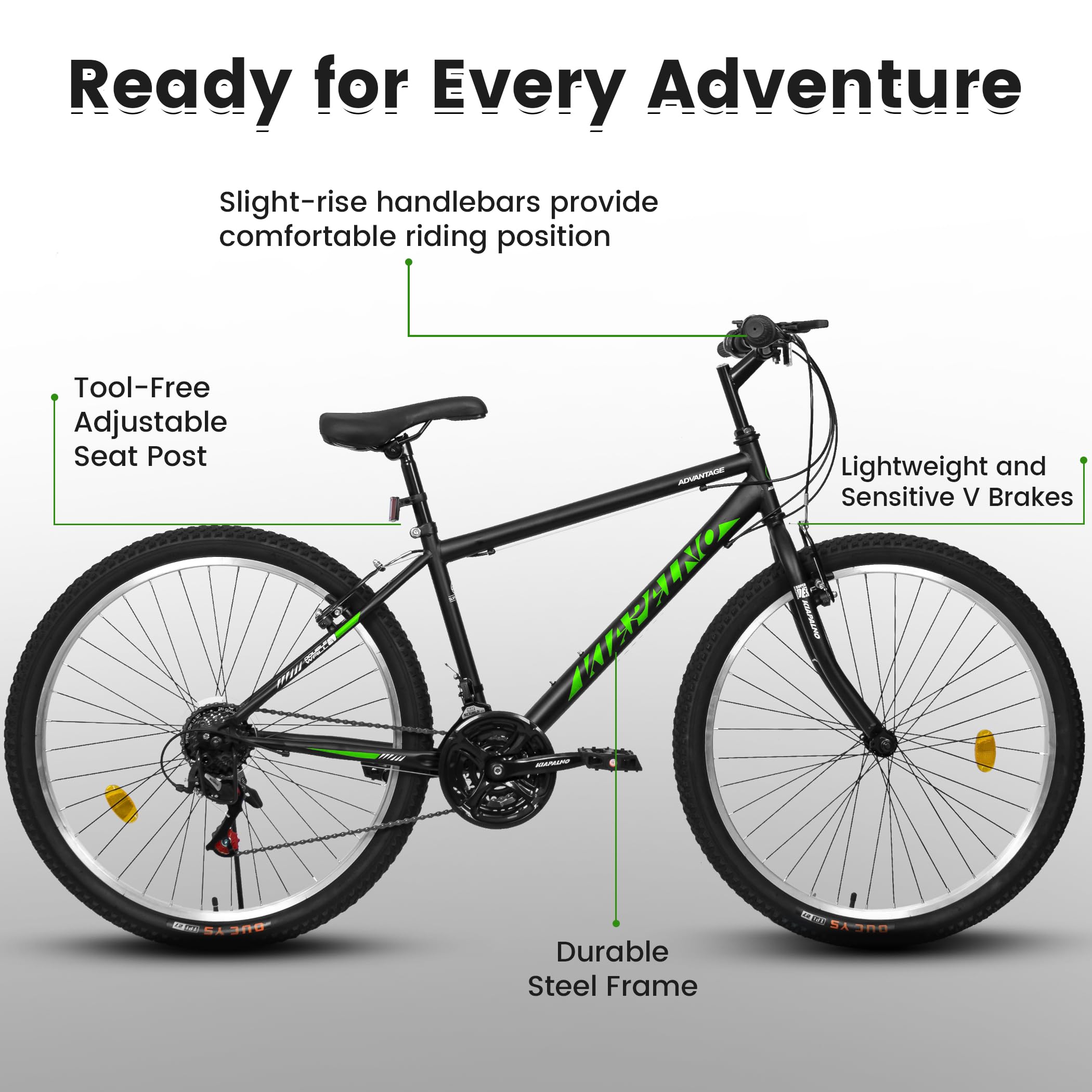 **27.5 Inch Mountain Bike for Men - 21-Speed High-Carbon Steel Frame with Dual Suspension & Disc Brakes - Trail, Snow, Commuter & City Road Bicycle for Adults**    *(Perfect for Off-Road Adventures, Daily Commuting & Urban Riding)*