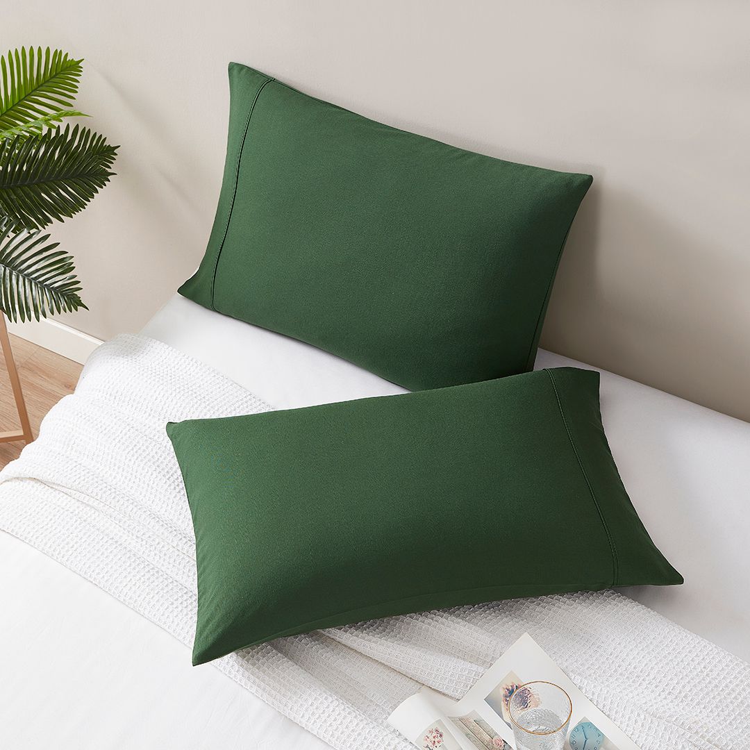 Premium Bamboo & Linen Pillowcase Set - 2 Pack Hypoallergenic & Breathable Bedding for Cool Sleep - Perfect for Hot Sleepers & Allergy Sufferers - Home & Hotel Luxury Bedroom Essentials