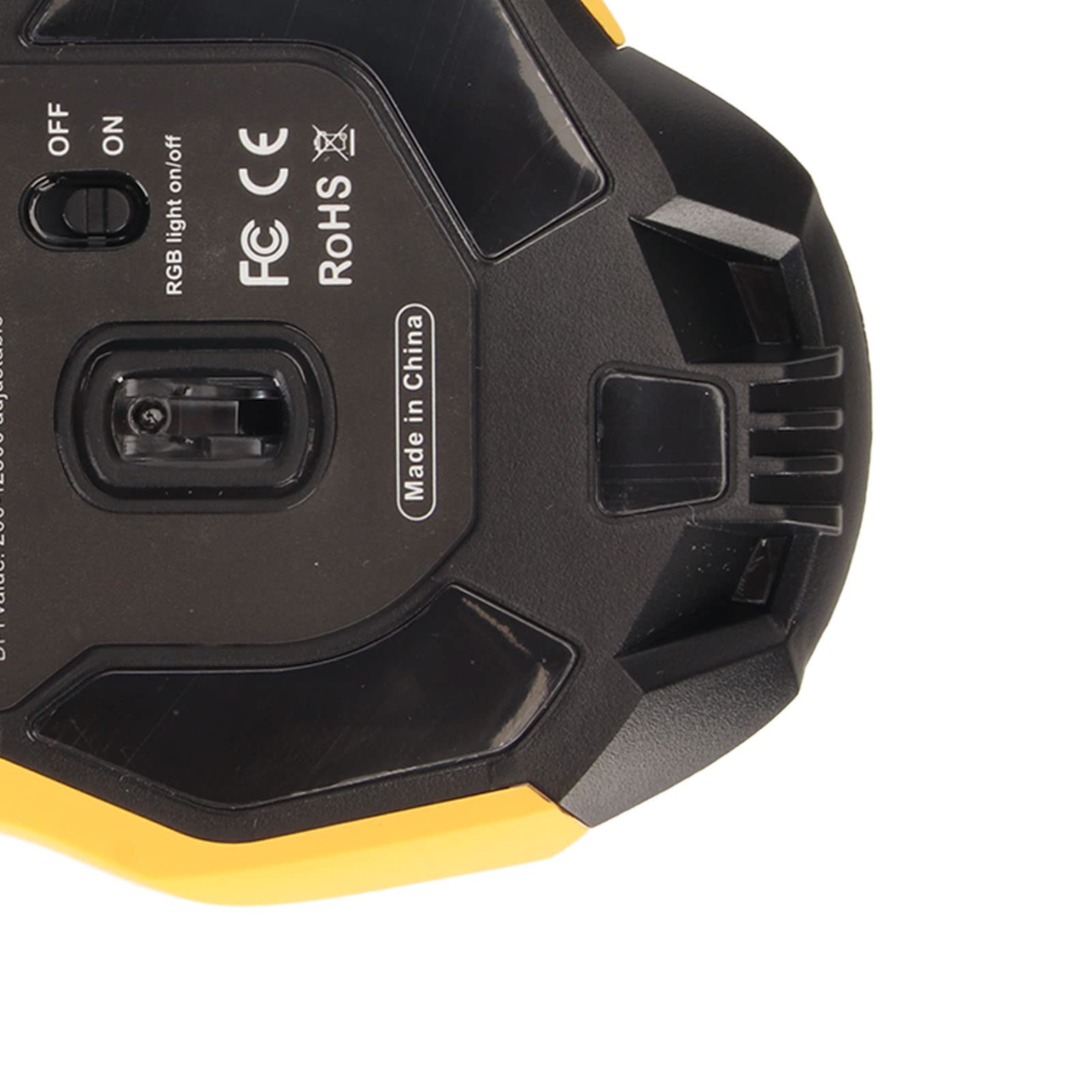 Fydun 10-Button Wired Gaming Mouse with Macro Programmable, 13 RGB Lighting Modes, 6-Speed DPI up to 12800 - Professional Gaming Accessories (Yellow) - Perfect for PC Gaming, Esports, and Office Work