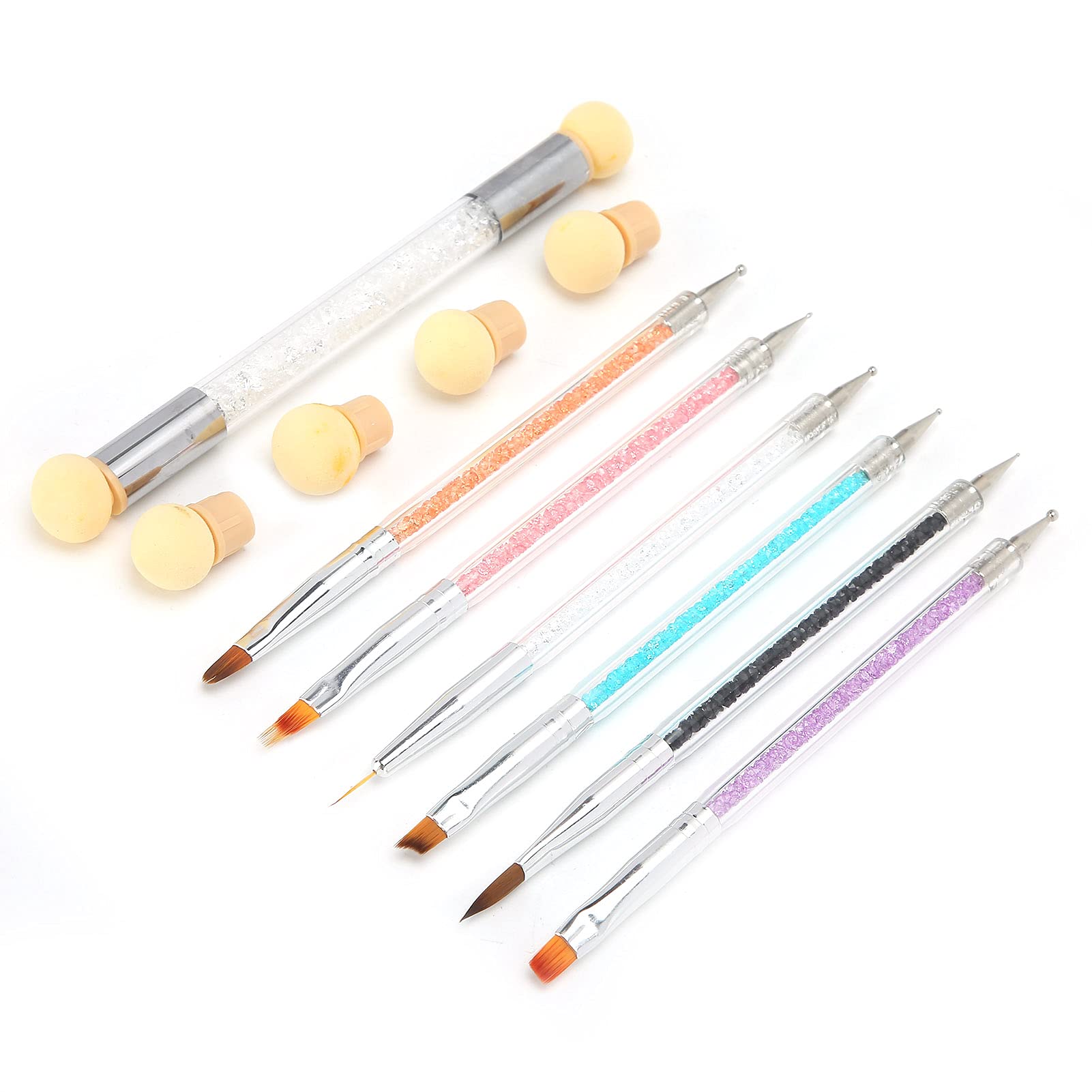 Dual Ended Nail Brush Pens - Soft Deformable Nail Art Pen with Durable Delicate Design for Professional & DIY Manicures | Perfect for Salon, Home Use & Nail Art Enthusiasts