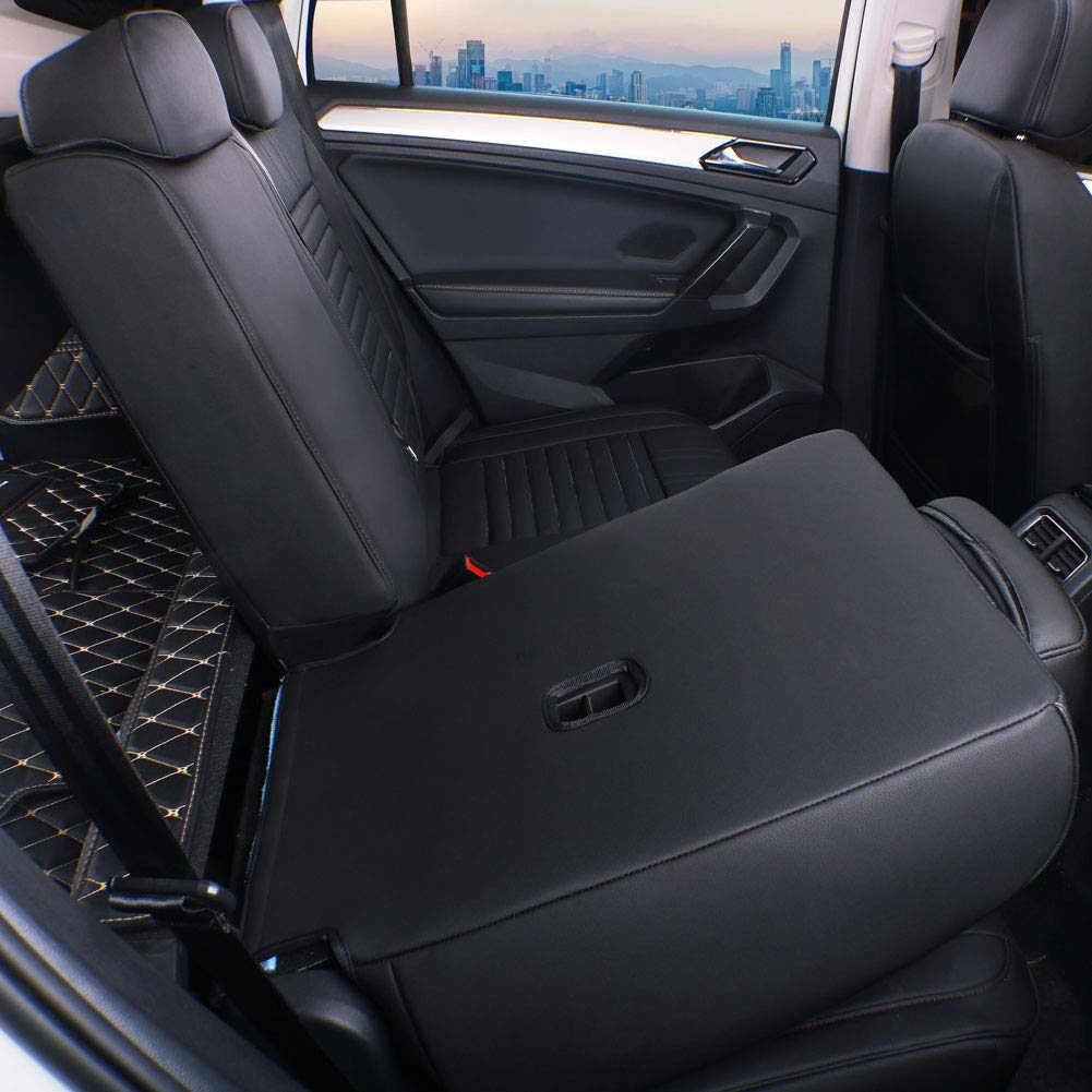 Premium Custom Fit Full Set Leatherette Car Seat Covers for BMW 3 Series 320 (2012-2019) - Black with Thigh Support | Perfect for Daily Commuting & Road Trips