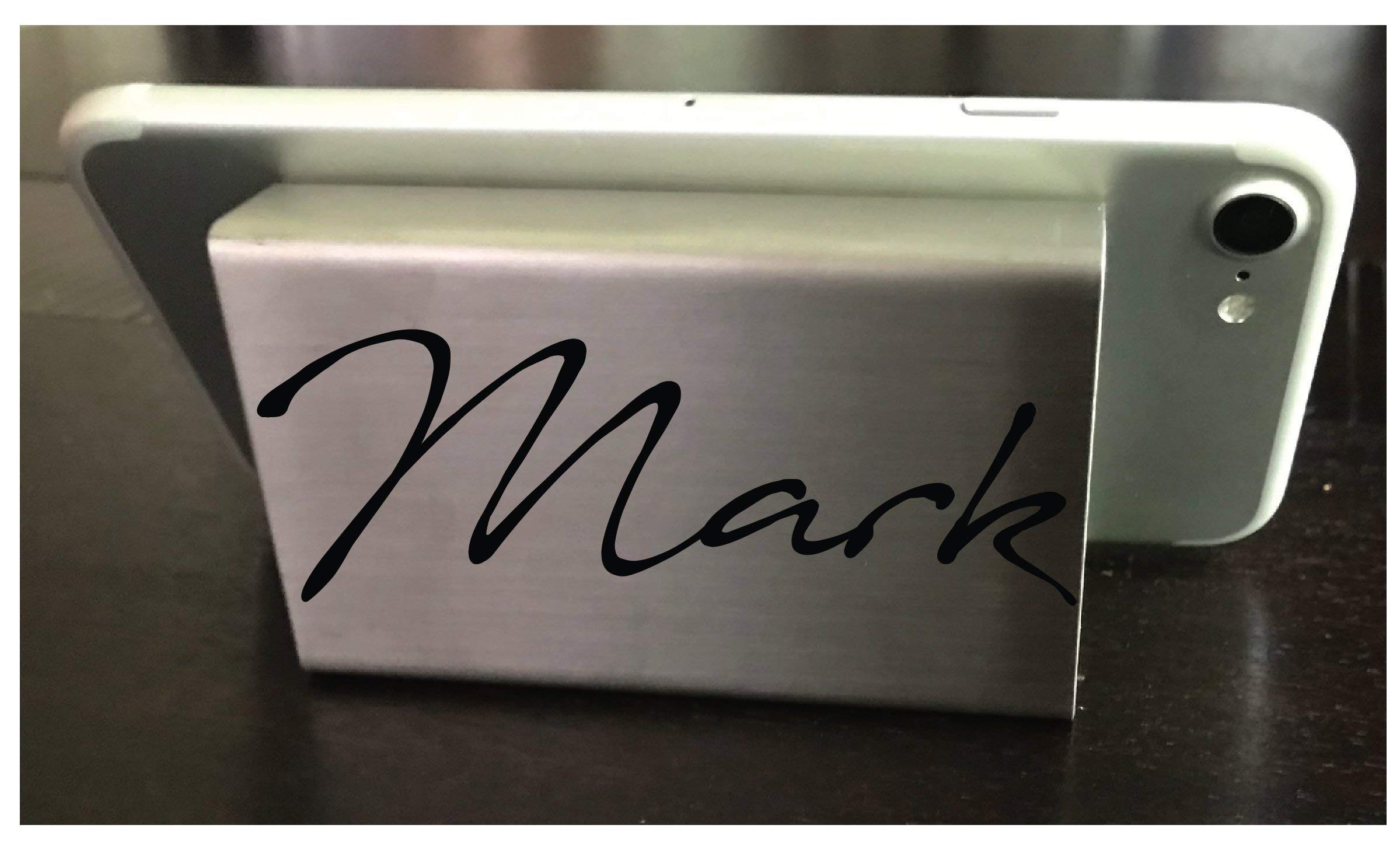 Custom Metal Phone Stand - Personalized Desk Accessory & Cell Phone Holder for Office, Home, or Travel Use