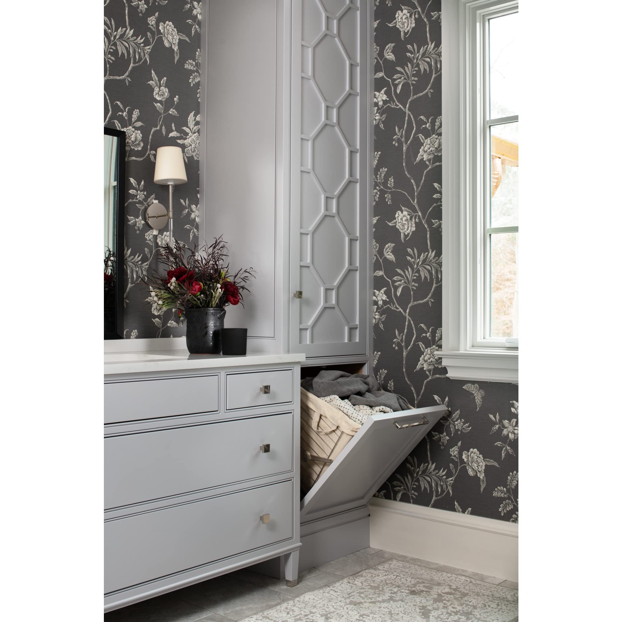 Rev-A-Shelf Steel Tilt Out Hamper for Custom Closet Systems - Space Saving Laundry Bin with Soft Close Hinge - Perfect for Bedrooms, Bathrooms & Walk-In Closets