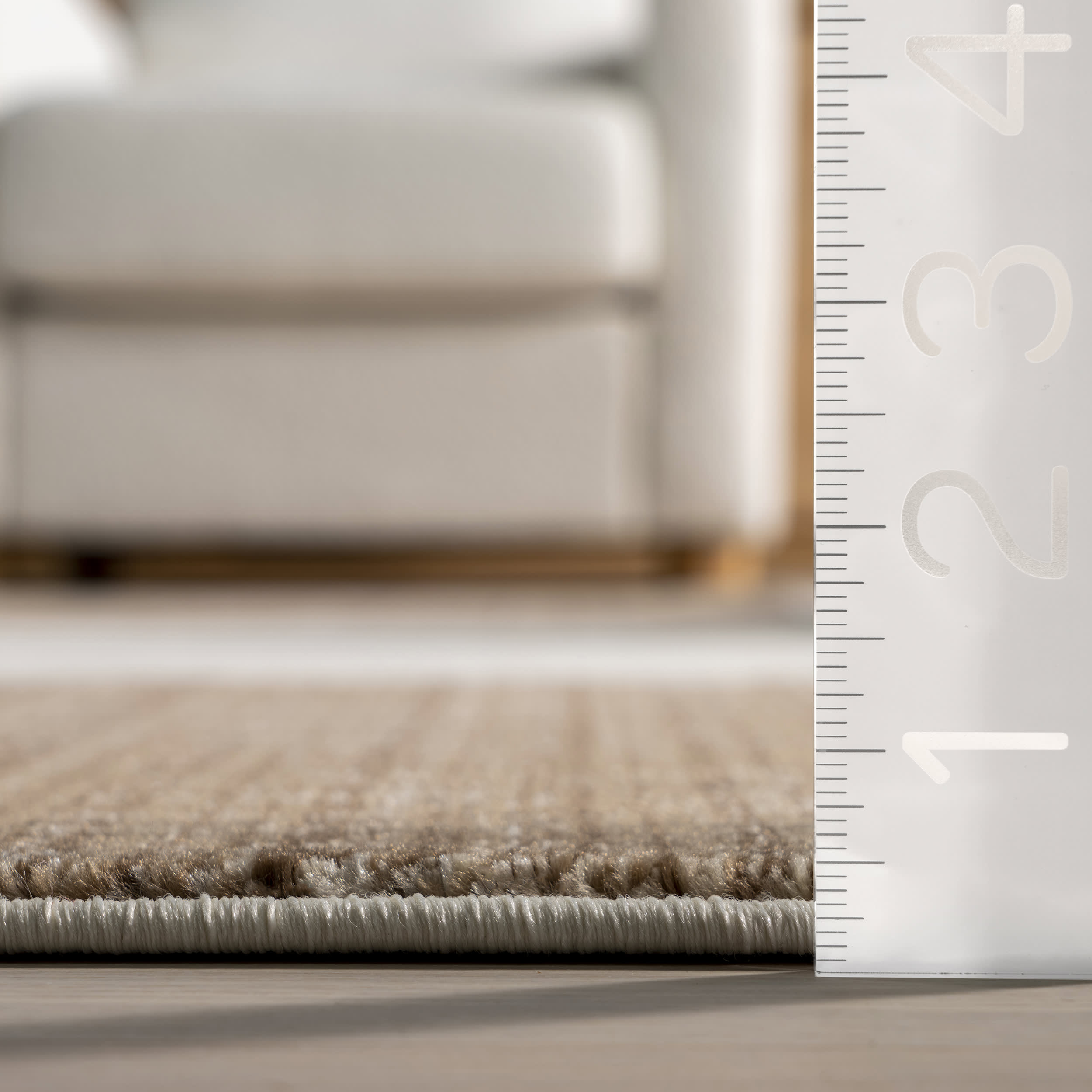 Aspen Checkerboard Fringed Rug - Brown Bohemian Style Area Rug for Living Room, Bedroom, or Dorm Decor