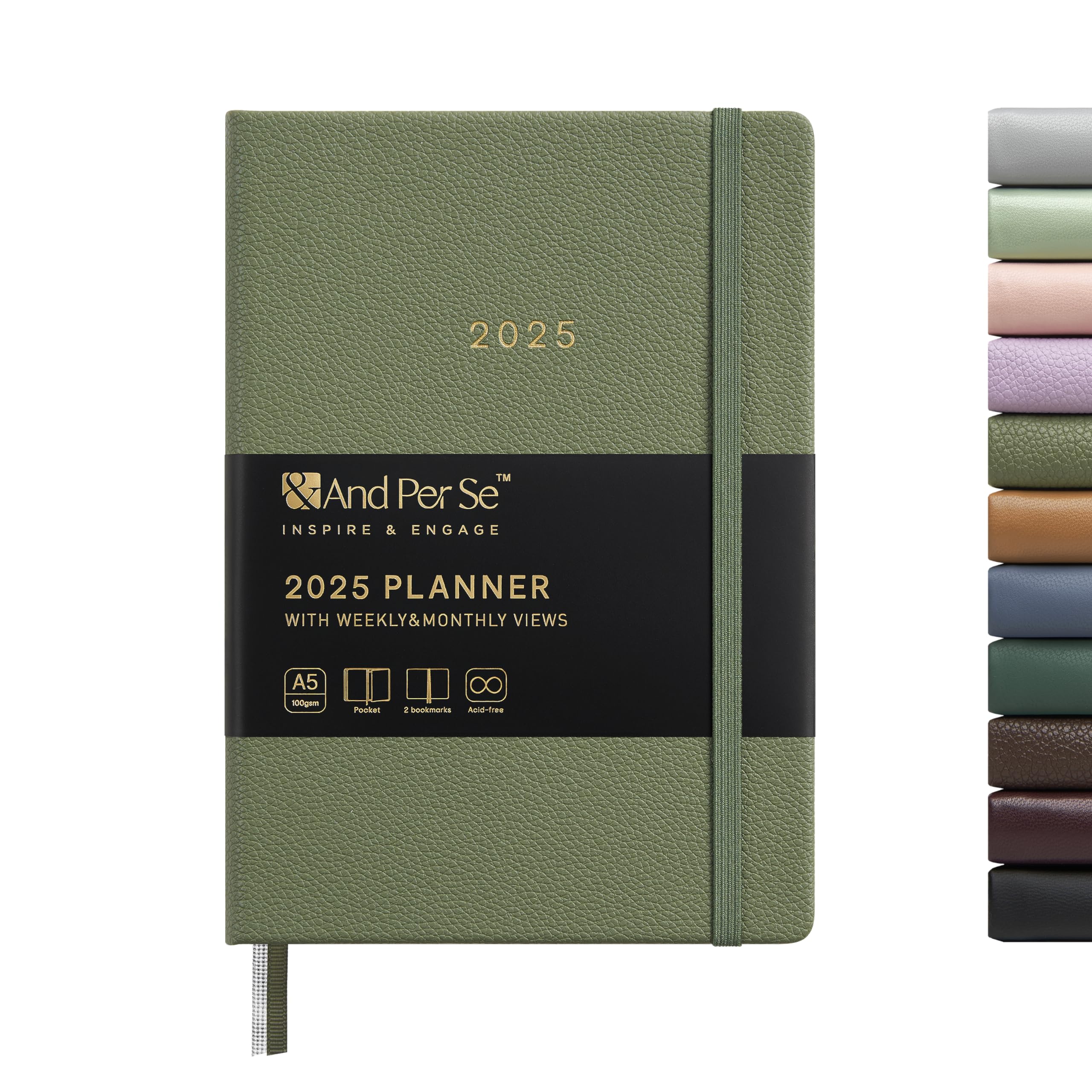 2025 Daily Weekly Monthly Planner - A5 Size 5.7