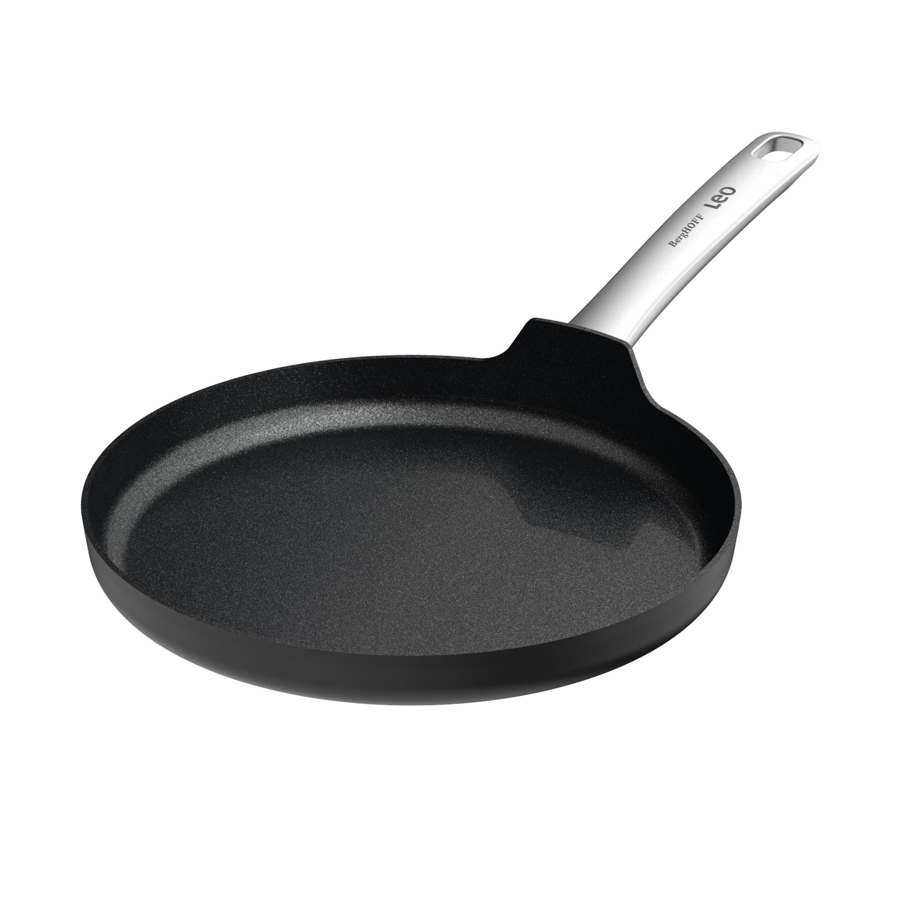 BergHOFF Leo 10-Inch Nonstick Ceramic Omelet Pan - Graphite Coating, Eco-Friendly Recycled Material - Perfect for Breakfast, Camping & RV Cooking