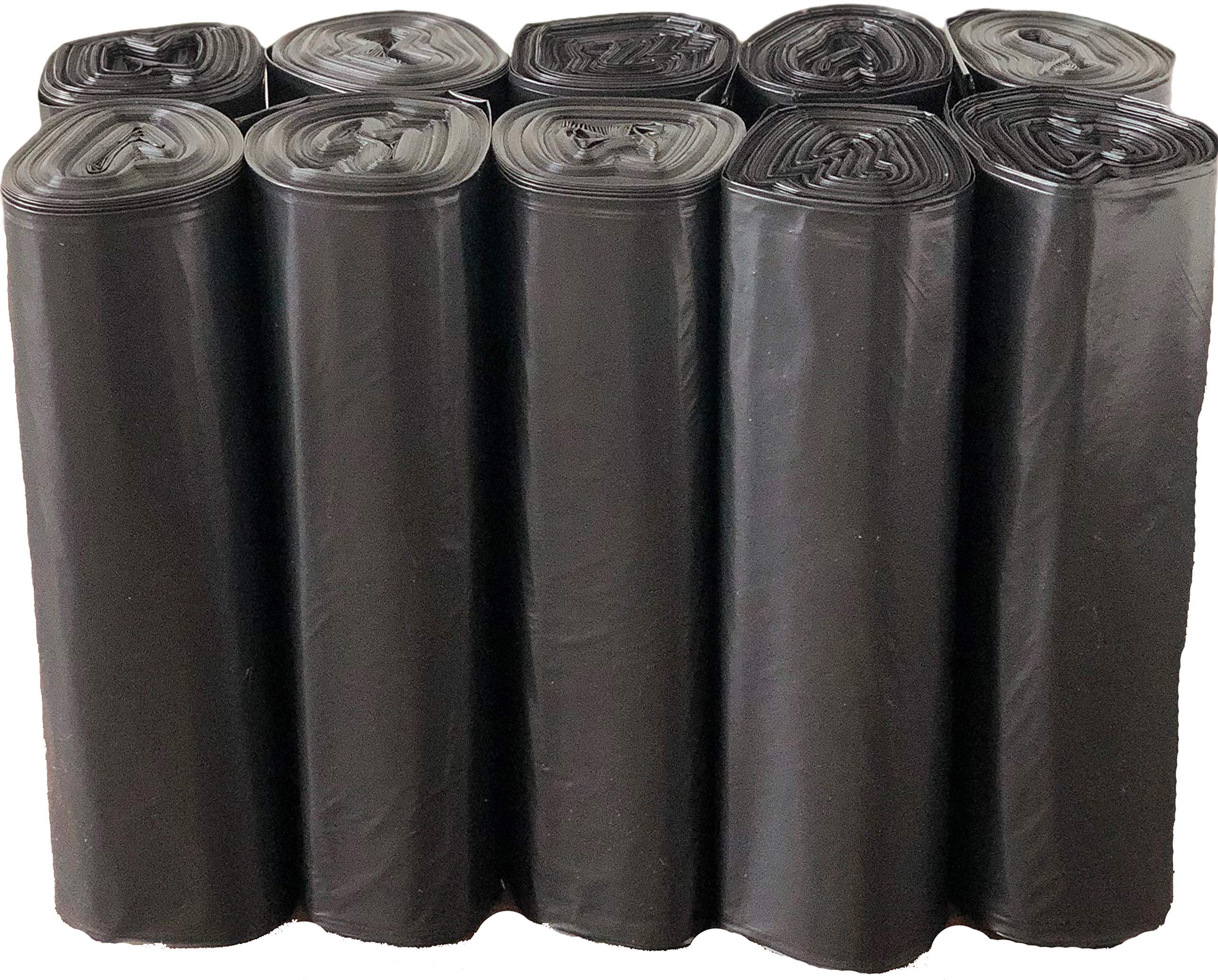 Heavy Duty 6-10 Gallon & 33 Gallon Trash Bags Combo Pack (1000+150 Count) - Extra Thick, Leak Proof, Tear Resistant for Kitchen, Office, and Outdoor Use