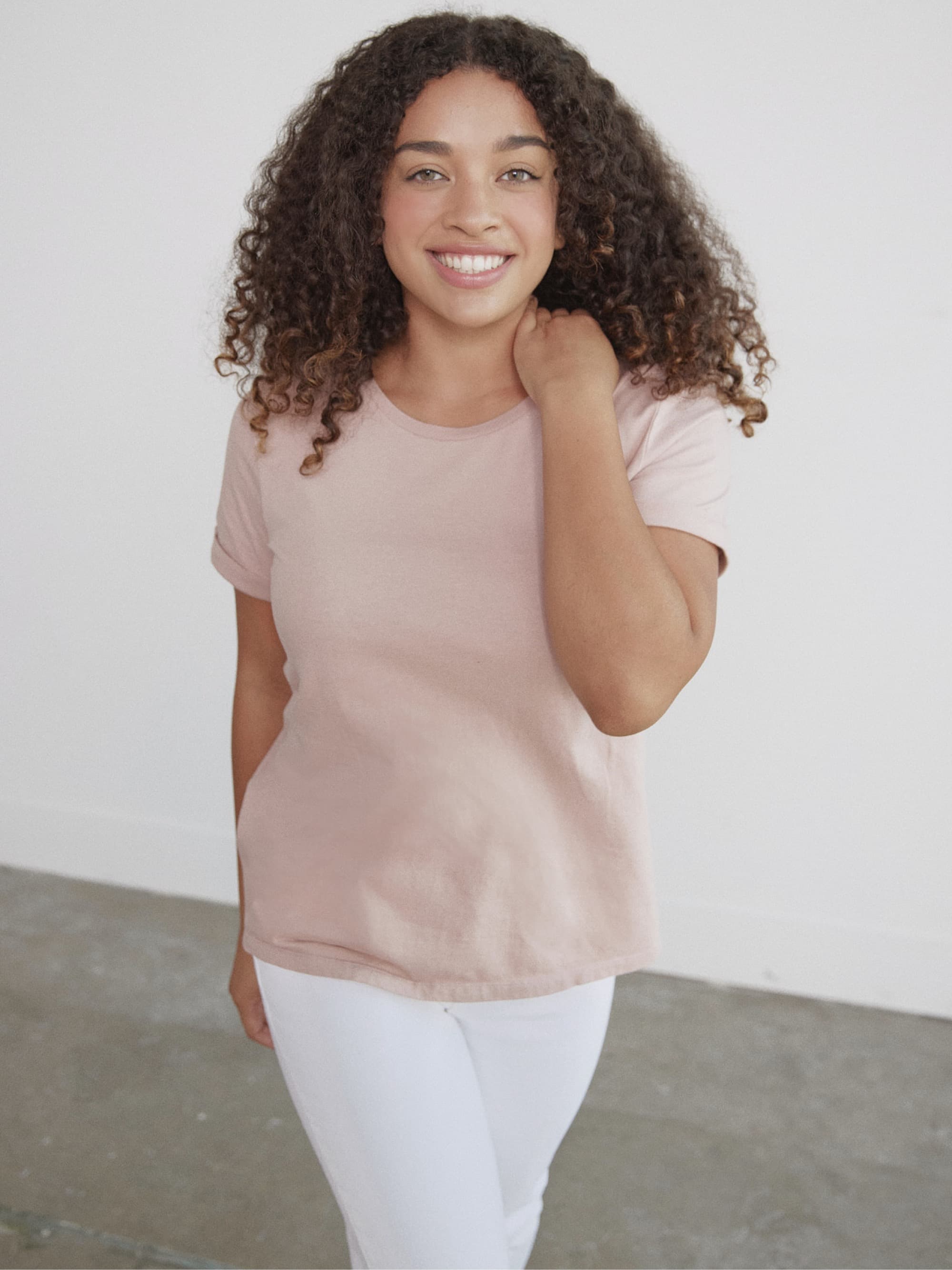 Organic Roll Cuff T-Shirt for Women - Soft Cotton Casual Tee for Everyday Wear, Yoga & Outfits