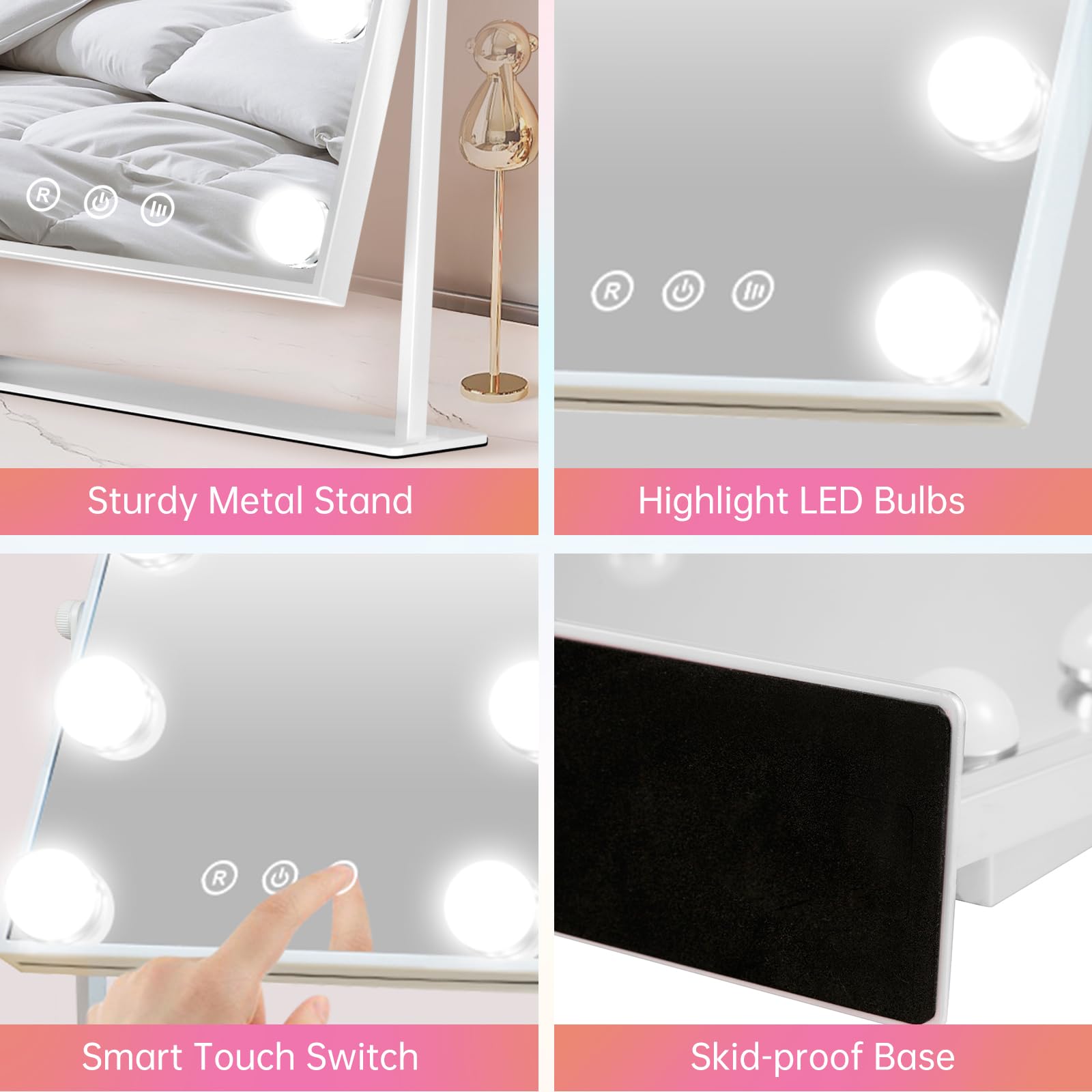 COSMIRROR Hollywood Vanity Mirror with Lights - 12