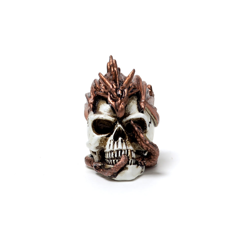 Dragon Keeper of Skulls Statue - Gothic Home Decor, Fantasy Collectible Figurine - Perfect for Game Room, Bookshelf Display, and Dark Fantasy Themed Decor