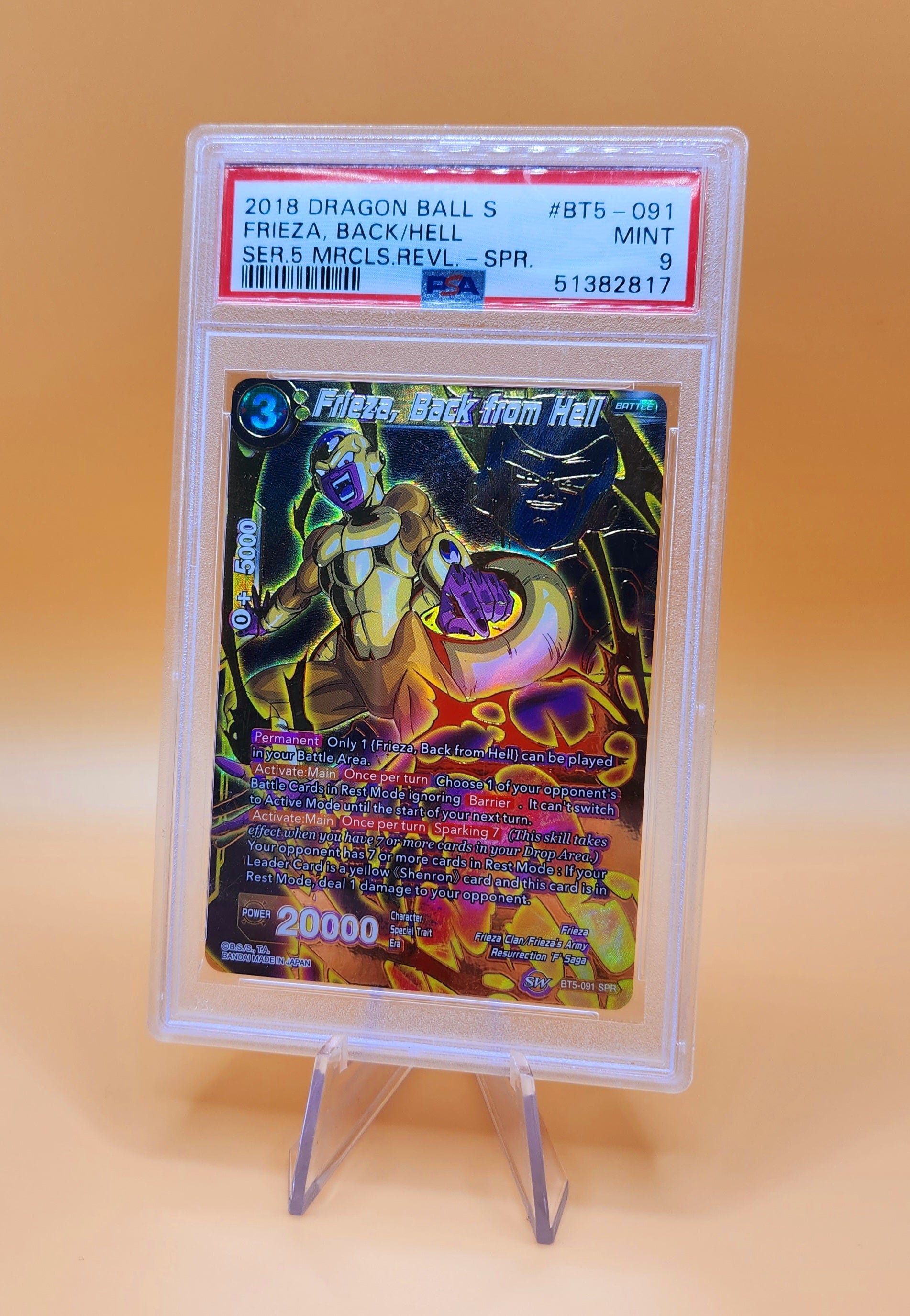 Dragon Ball Super 2018 Frieza Back from Hell PSA 9 Graded Trading Card - Perfect for Anime Collectors & Dragon Ball Z Fans | Great for Display, Gifts, and Card Game Battles