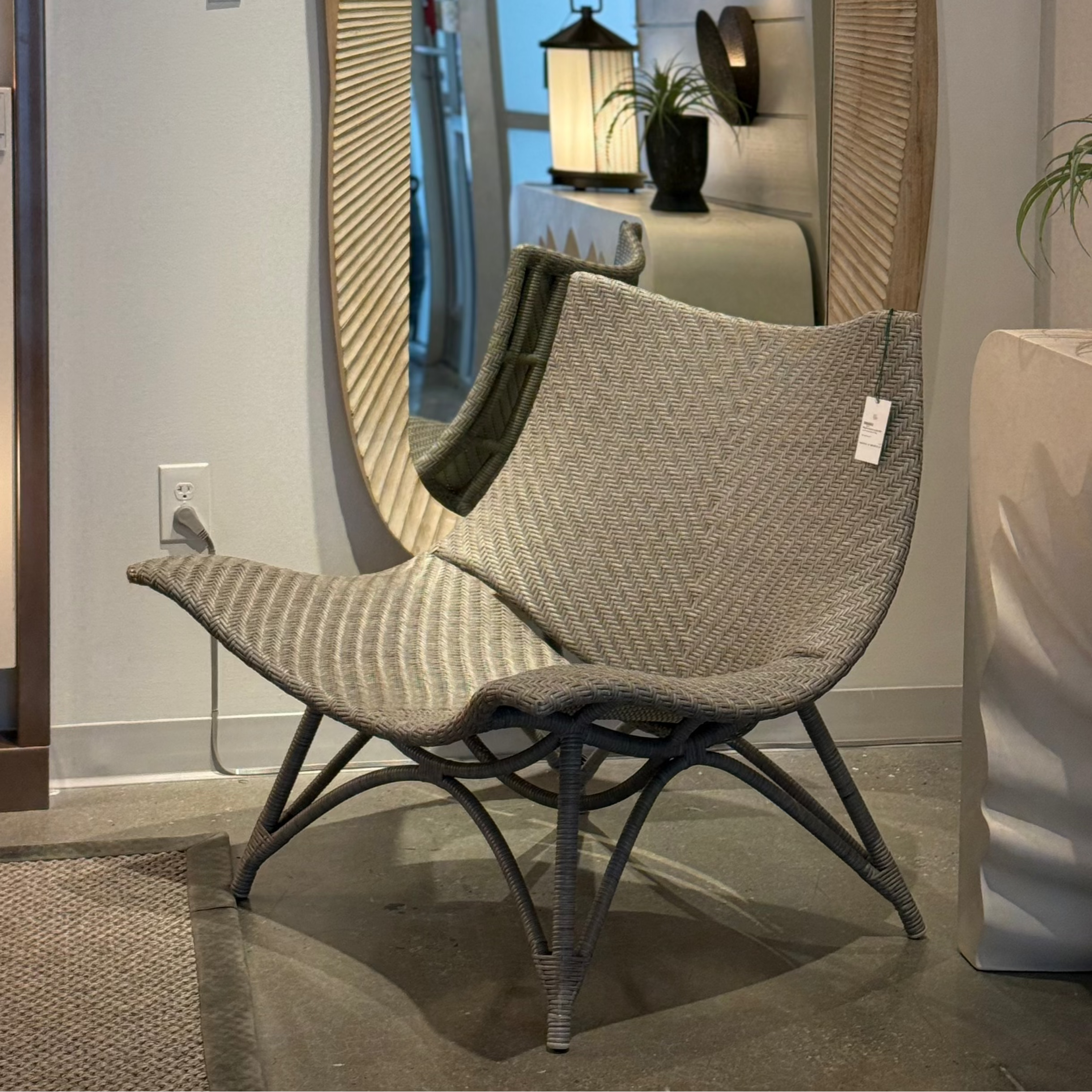 Margot Outdoor Lounge Chair - Gray Rattan Wicker Patio Furniture for Poolside, Garden, Deck & Backyard Relaxation