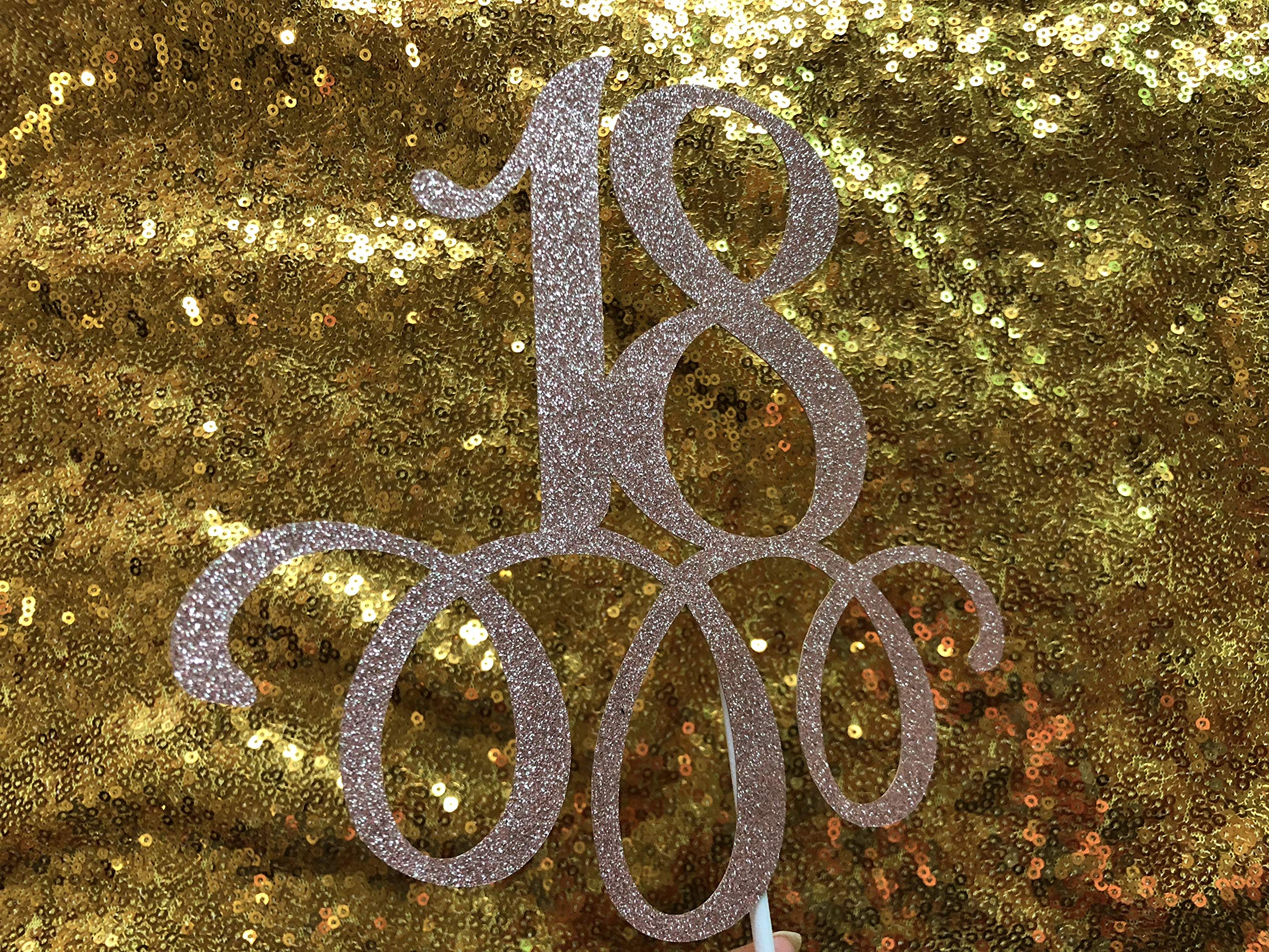 18th Birthday Cake Topper - Rose Gold '18' Cake Decor for Girls & Boys | Perfect for 18th Birthday Party, Sweet 16 Celebration & Milestone Cakes
