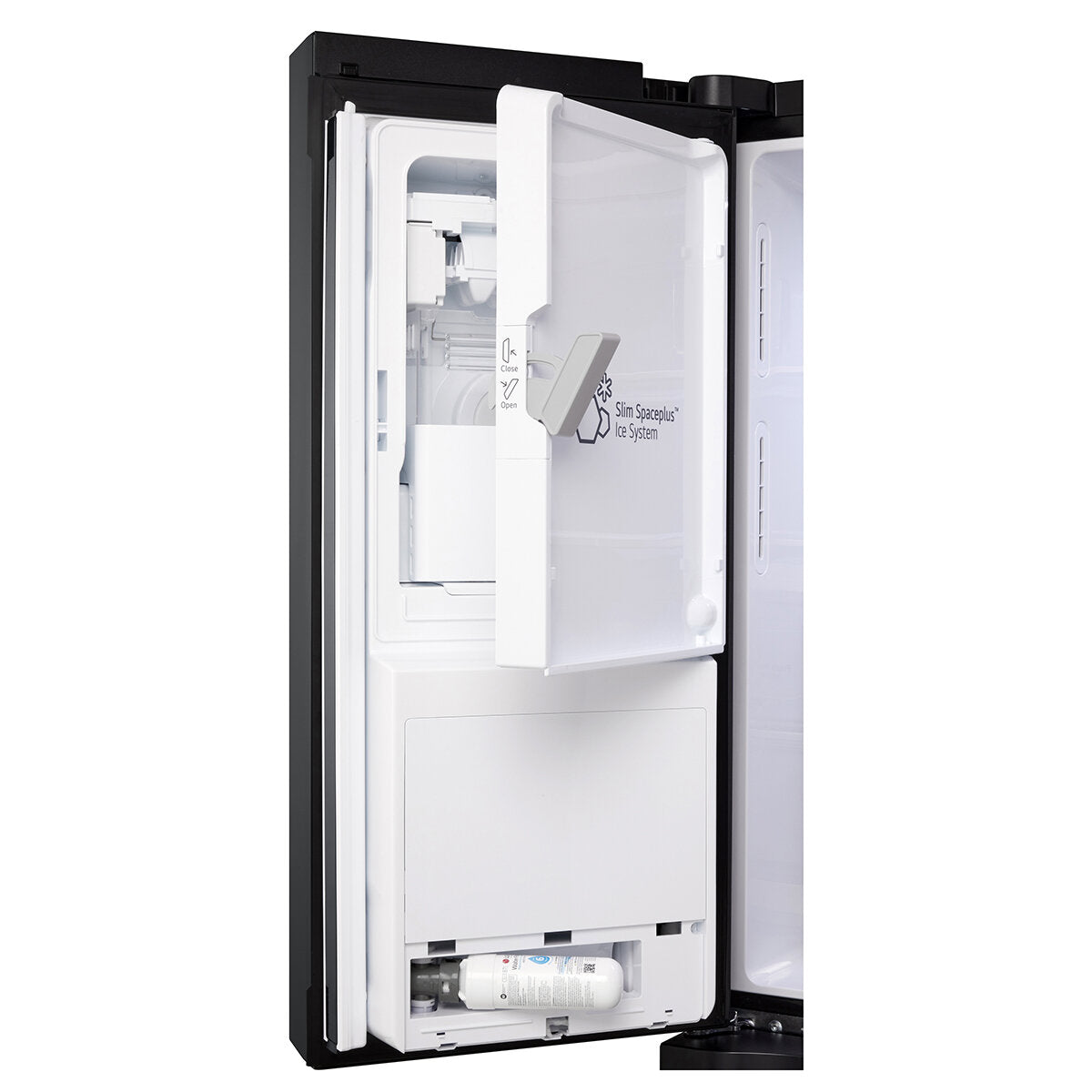 LG 508L French Door Refrigerator with Slim In-Door Ice & Water Dispenser - Matte Black (GF-L500MBL) - Perfect for Modern Kitchens & Open-Concept Homes