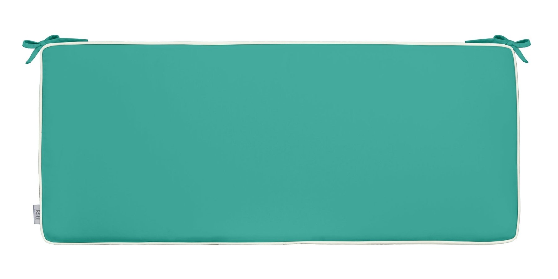 White Corded Foam Bench with Sunbrella Fabric - Waterproof Outdoor Patio Furniture for Garden, Poolside & Backyard Relaxation