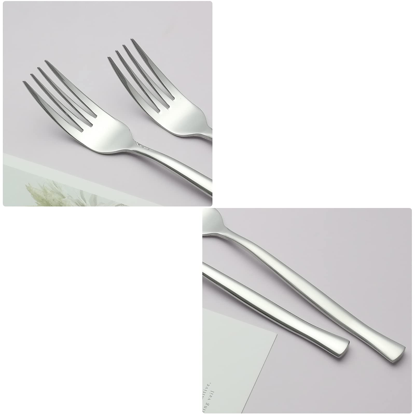 12-Piece Stainless Steel Dinner Forks Set - Durable 18/10 Silverware for Restaurants, Home Dining & Party Entertaining