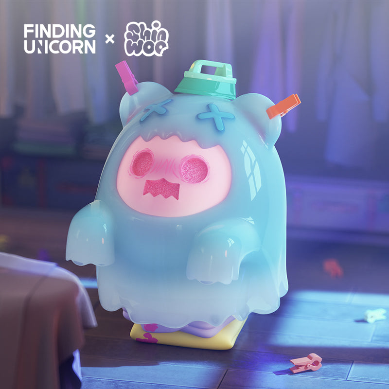 F.UN ShinWoo Ghost Bear House Series Blind Box - Cute Collectible Vinyl Figure for Home Decor, Office Display & Gift Giving