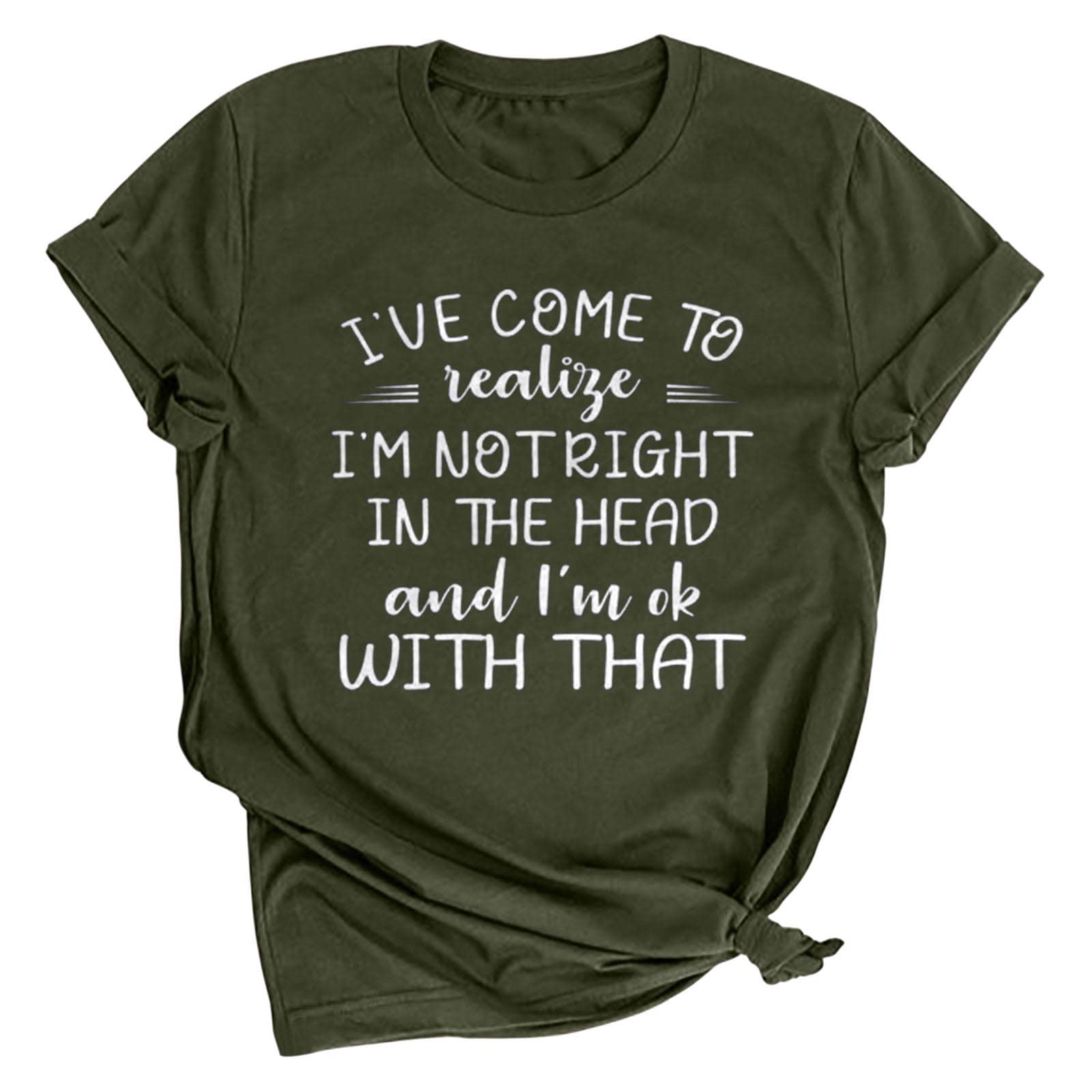 Funny Saying Women's Summer T-Shirts | Unisex Loose Fit Casual Round Neck Short Sleeve Tee with Letter Print - Perfect for Beach Outings, Casual Wear & Summer Vacations