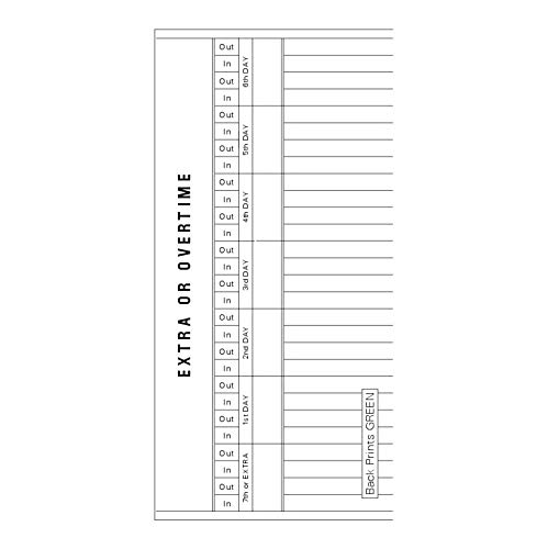 TCS Weekly 1-7 Side-Feed TIME Cards Form 25131 (1000 Count) - Perfect for Office Time Tracking and Employee Scheduling