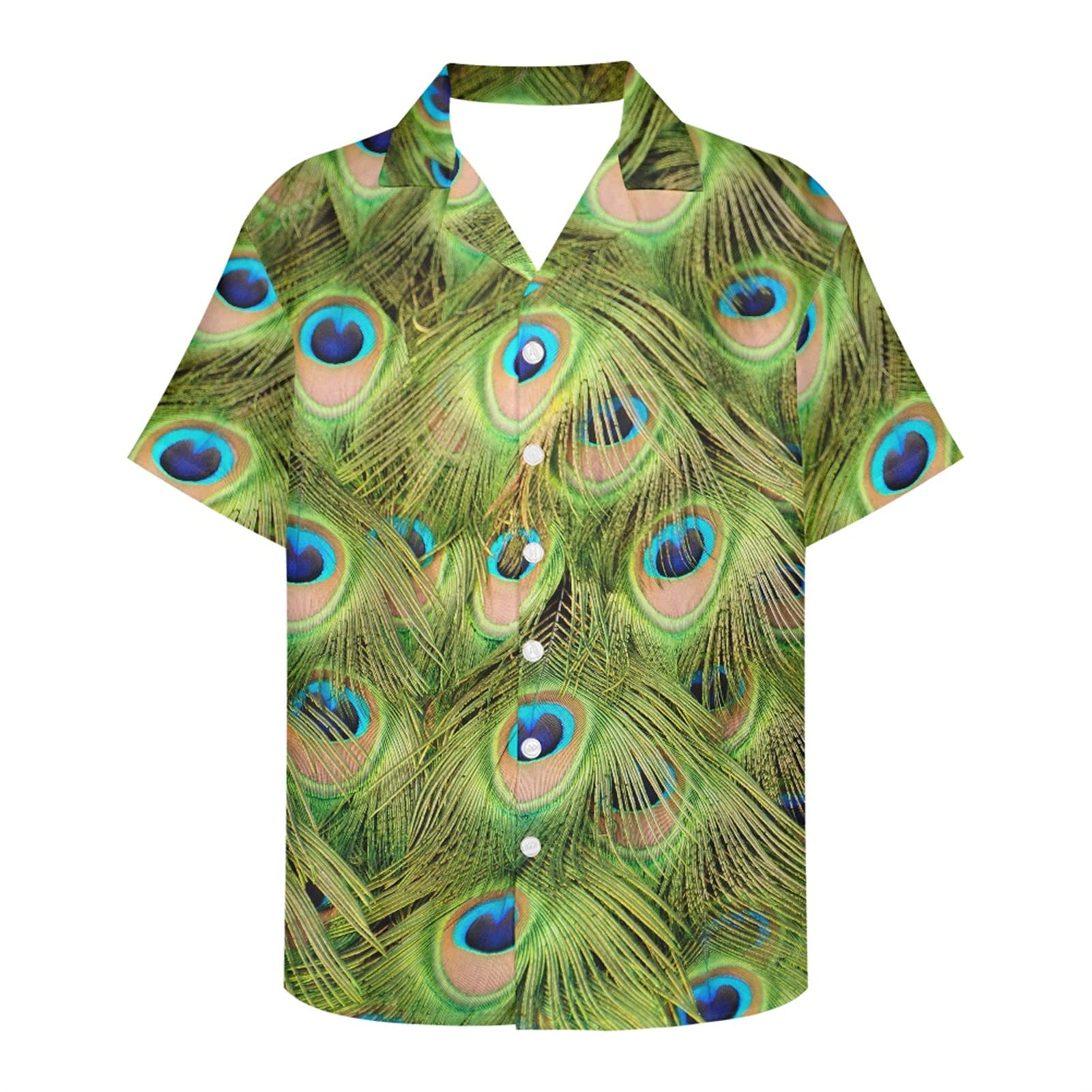 Frestree Men's Hawaiian Shirts Short Sleeve Button Down Dress Shirt - Breathable Quick Dry Summer Casual Shirt for Vacation, Beach Party & Office Wear