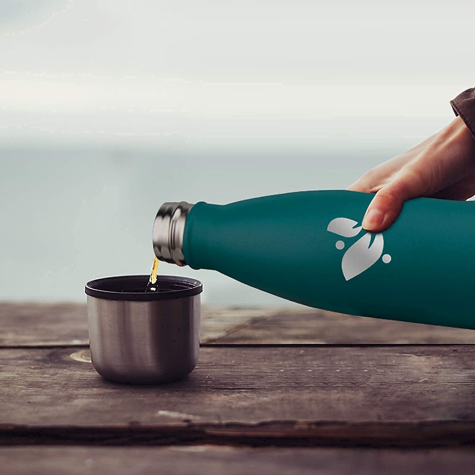 AORIN Stainless Steel Double Wall Vacuum Insulated Water Bottle - 350ml/500ml/750ml - Powder Coated, Scratch Resistant, Leak Proof, Easy to Clean - Perfect for Gym, Hiking, Travel & Office Use