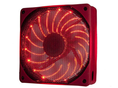 Enermax UCUR12 R 120mm x 25mm USB Rubber Cooling Fan - Red LED | Quiet PC Case Fan for Gaming, Office & Home Computer Cooling