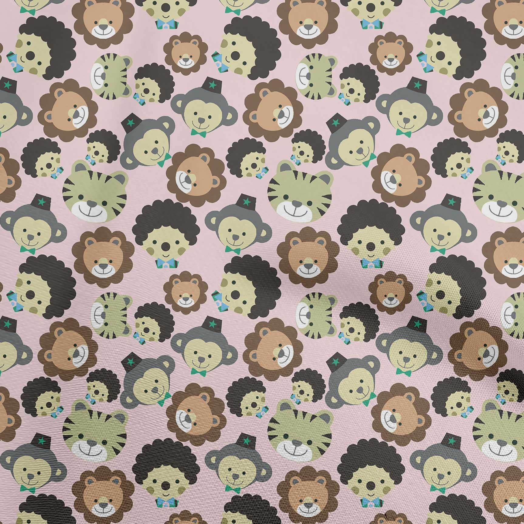 oneOone Viscose Jersey Light Pink Circus Print Fabric by The Yard - 60 Inch Wide Soft Draping Material for Dresses, Skirts & Costumes | Perfect for Summer Outfits & Theater Performances
