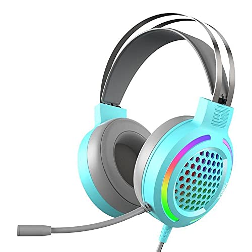 Wired Mechanical Keyboard Mouse Headset Combo - Green Switch Gaming Keyboard, RGB Gaming Mouse & Headphones for PC/Laptop - Perfect for FPS, MOBA & Esports Gaming (Blue)