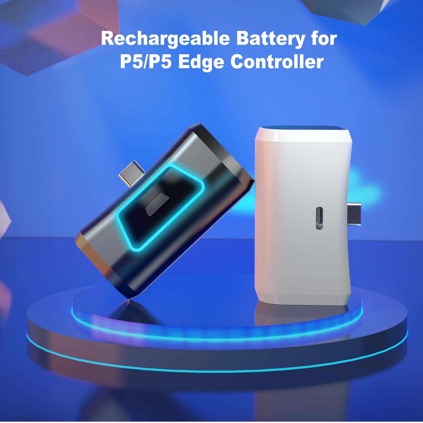 Rechargeable Battery Pack for PS5 DualSense/Edge Controller - 2000mAh with LED Indicator & USB-C Cable | Long-Lasting Gaming Power for Extended Play Sessions