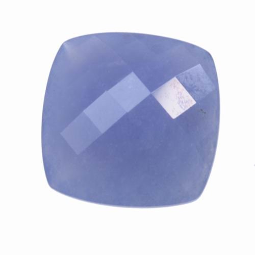 Premium Natural American Blue Chalcedony Checkerboard Cushion Cabochon - 14mm, 15mm, 16mm, 20mm - High Quality USA Mined Gemstone for Jewelry Making, Wire Wrapping, and Healing Crystal Collections