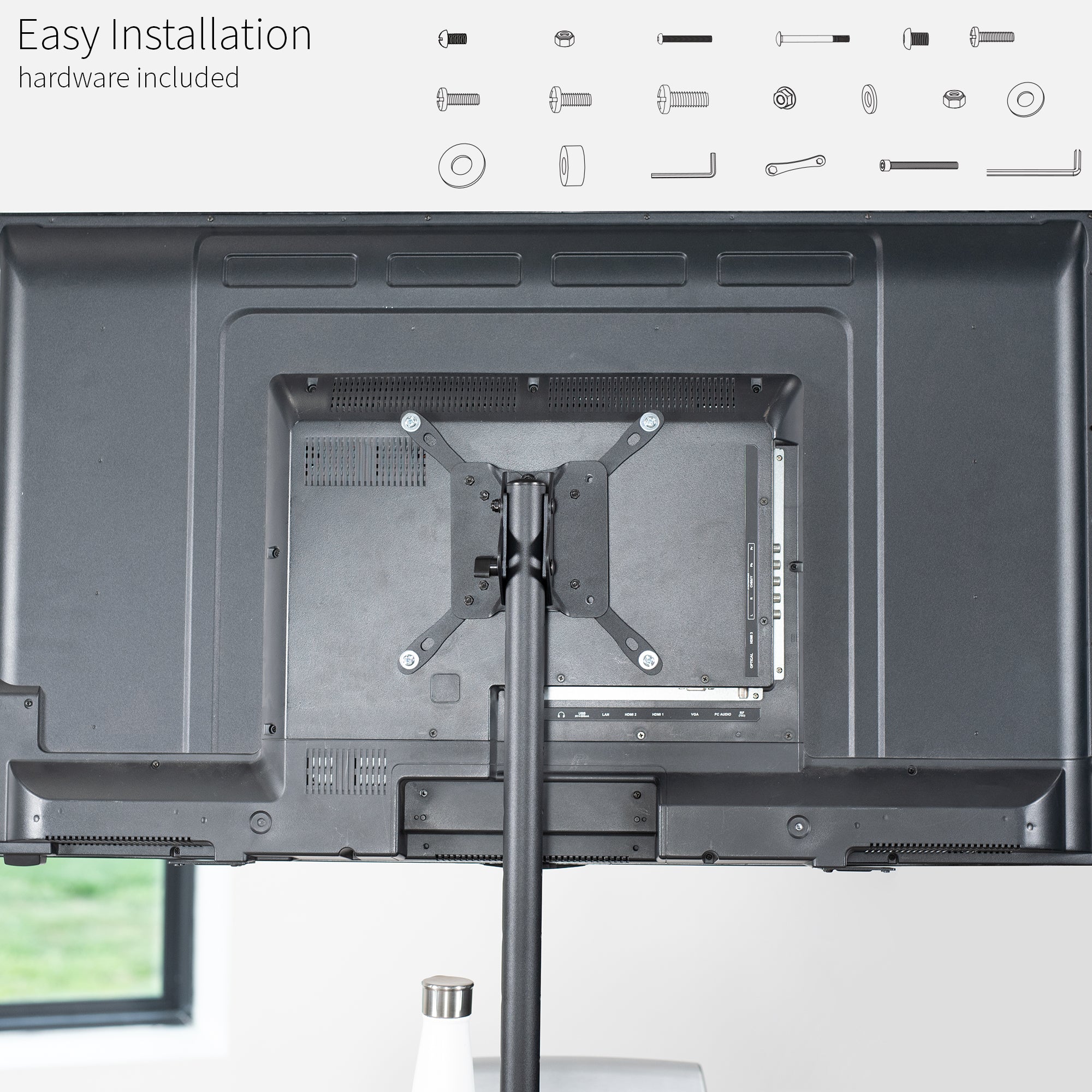 TV Stand with Storage Shelf for Treadmills & Ellipticals - Fits 13