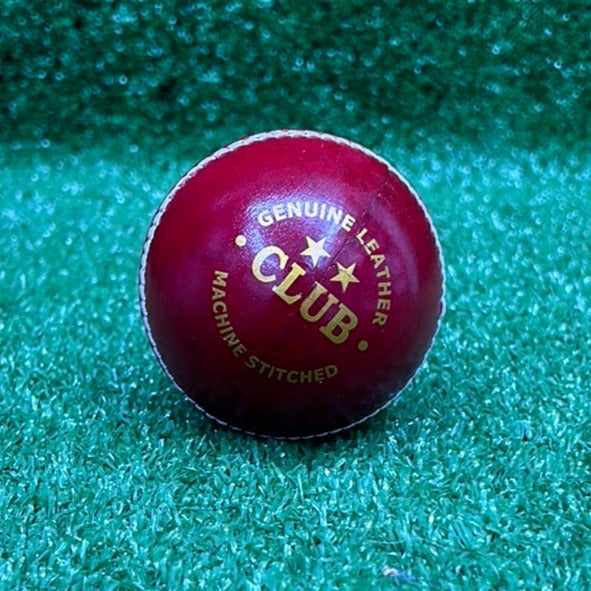 Premium Red Cricket Leather Ball by Raydn Club - High-Quality Match & Practice Cricket Ball for Professional & Recreational Play