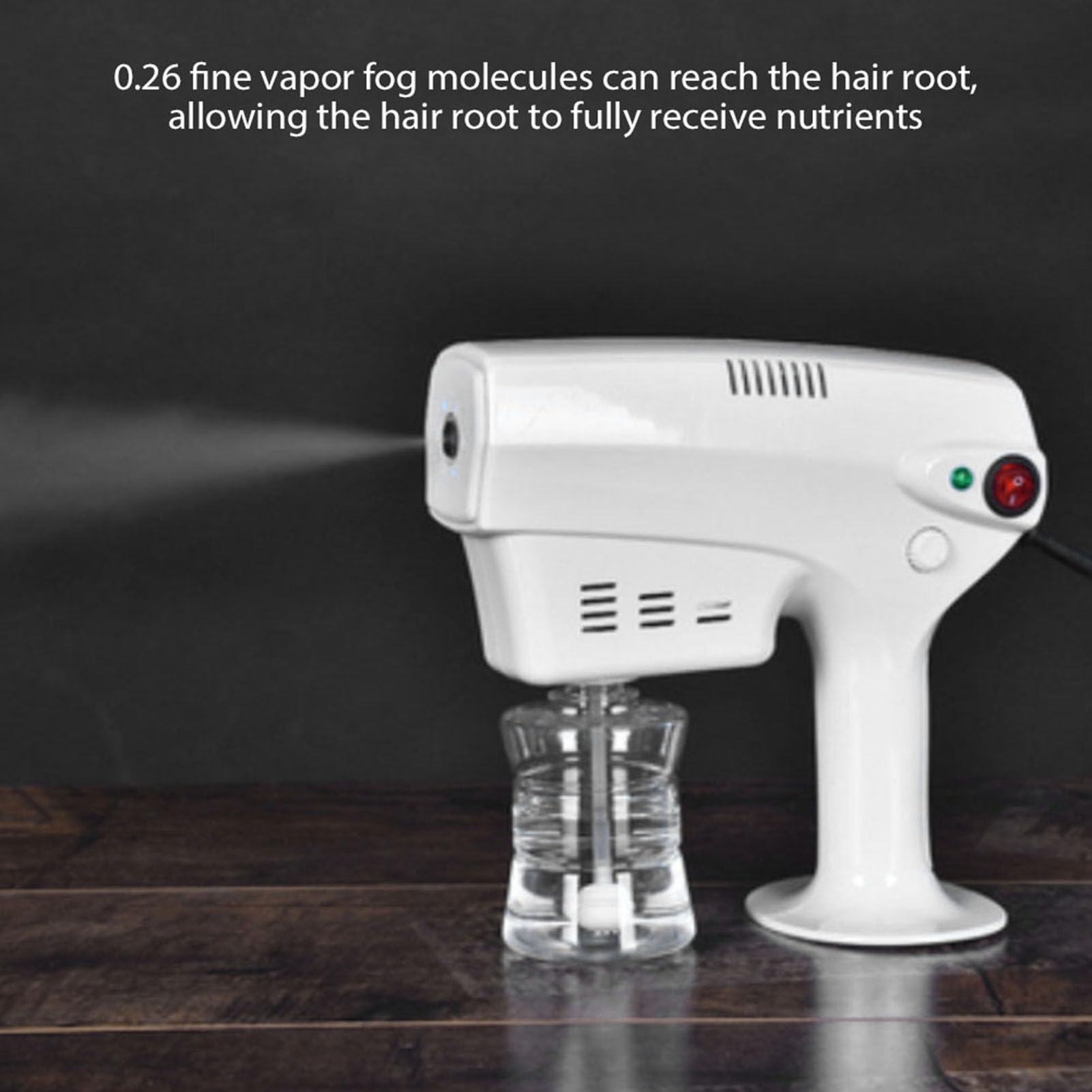 Pongnas 300ml Nano Steam Hair Steamer Gun - Multifunctional Hair Care Treatment Tool with Humidifier for Deep Conditioning & Hydration | Perfect for Salon, Home Use & Professional Hair Styling