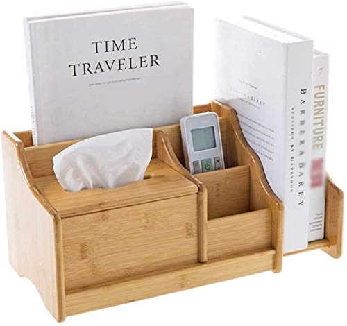Bamboo Bookshelf Storage Box - Wooden Magazine Organizer Rack for Office, Home, or Library (30x19x18cm) - Perfect for Storing Books, Files, and Office Supplies - FANJIANI