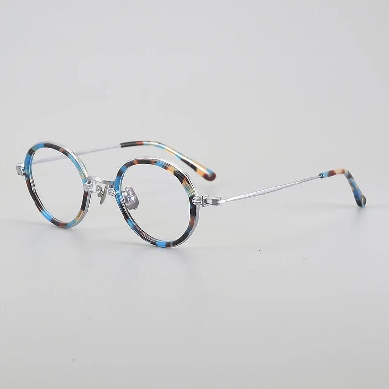Aror Unisex Full Rim Big Round Titanium Acetate Eyeglasses 494196 - Lightweight & Durable Frame for Reading, Driving & Fashion (Men & Women)