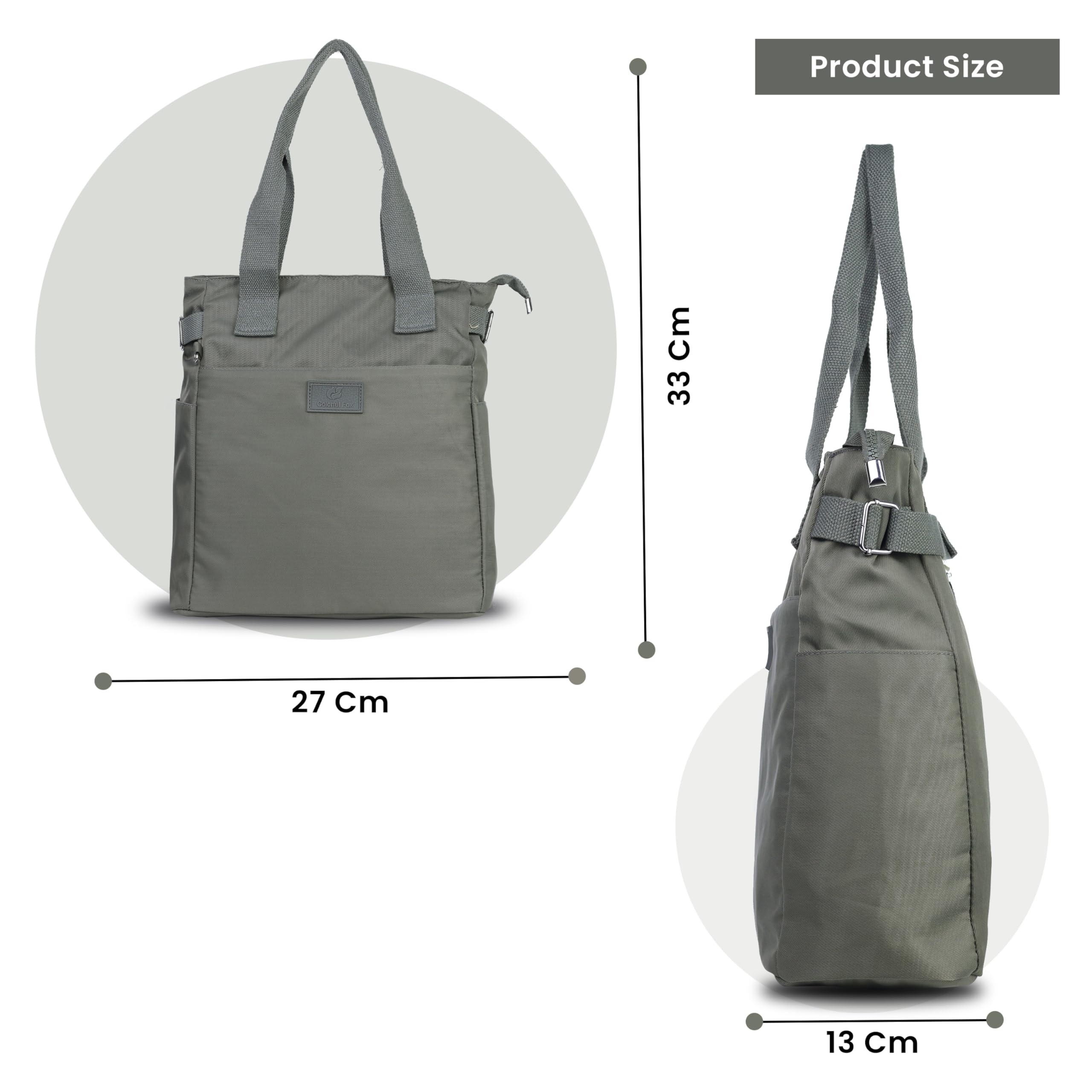 Storite Women's Lightweight Nylon Crossbody Shoulder Bag - Fashionable Sling Tote with Large Capacity (33x27x13cm, Cement Gray) Perfect for Travel, Shopping & Party Outfits