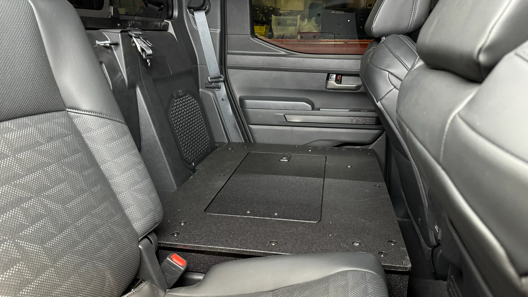 2024+ Toyota Tacoma Double Cab Seat Delete System - Heavy Duty Storage Platform | Perfect for Off-Roading, Camping & Work Truck Organization