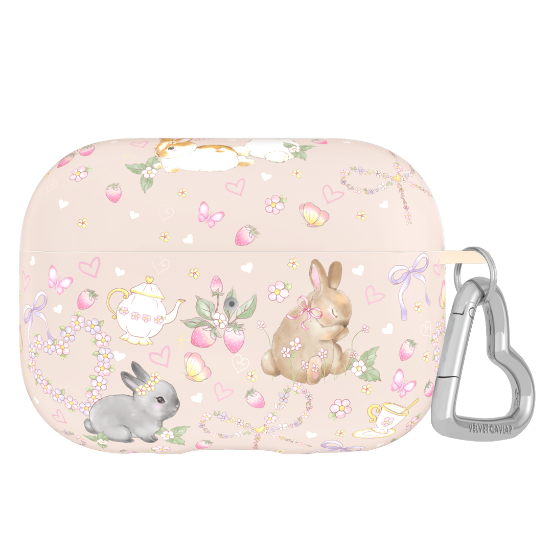 Cute Bunny & Bow AirPod Case for Apple AirPods 1/2/3 & Pro - Adorable Protective Cover for Girls & Women - Perfect Gift for Easter, Birthday & Daily Use