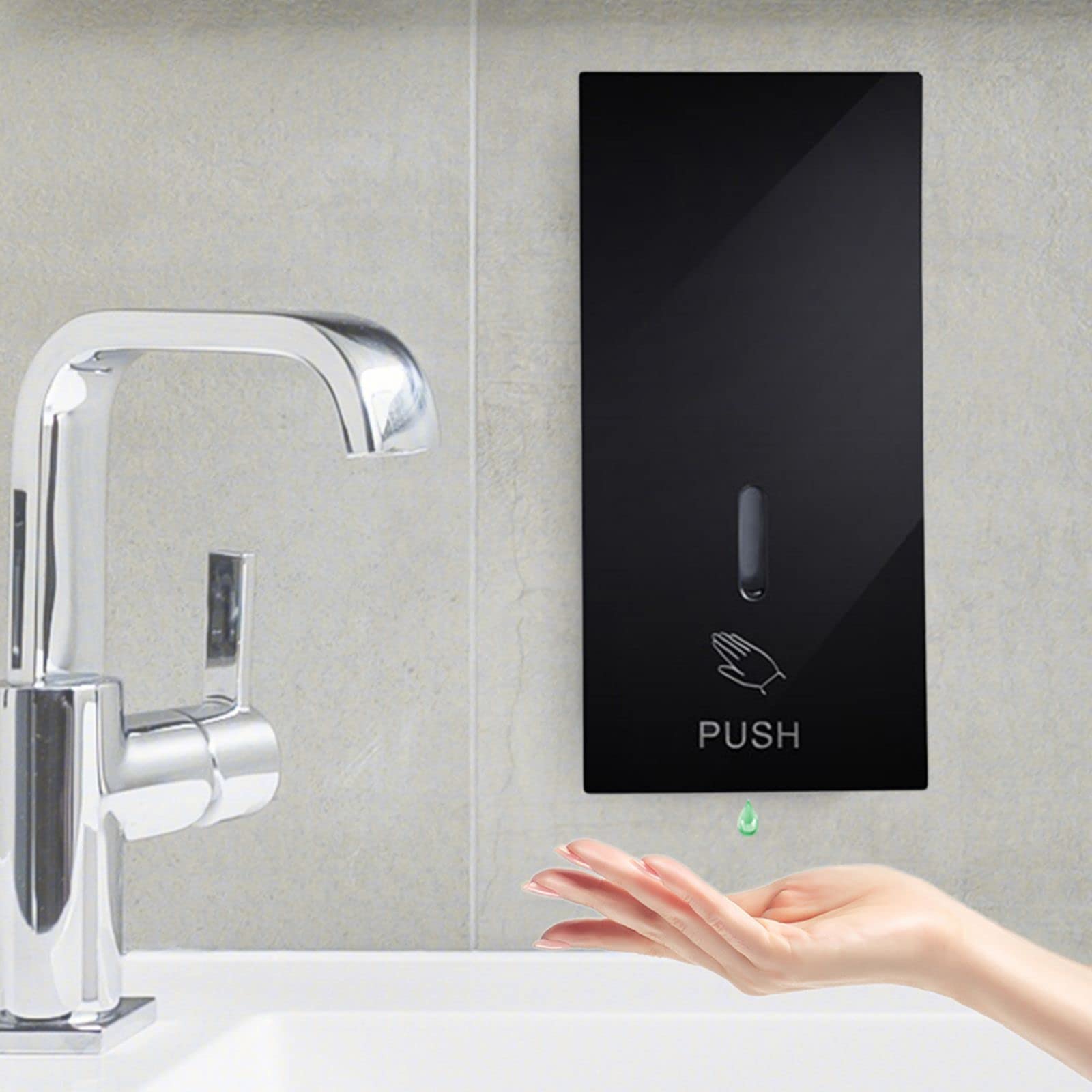 DNYSYSJ 450ML Wall Mounted Black Manual Soap Dispenser - Hand & Shower Liquid Dispenser for Kitchen, Bathroom | Ideal for Shampoo, G-el & Soap Storage in Home & Commercial Use