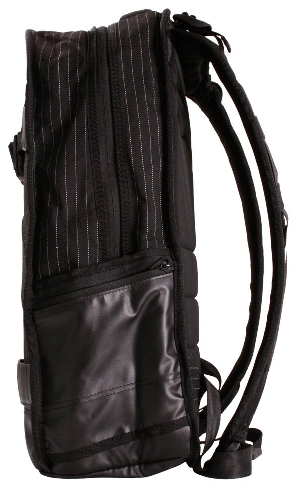 Puma Blueprint Men's Woven Backpack - Stylish Laptop Bag for Work & Travel, Durable Pinstripe Black Design, Perfect for College, Gym & Daily Commute